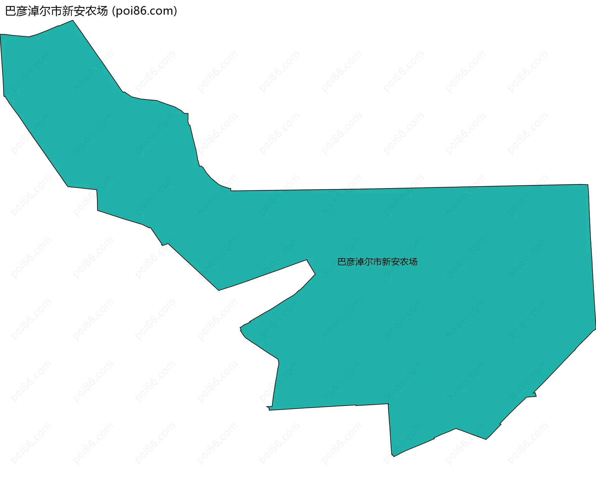 巴彦淖尔市新安农场边界地图