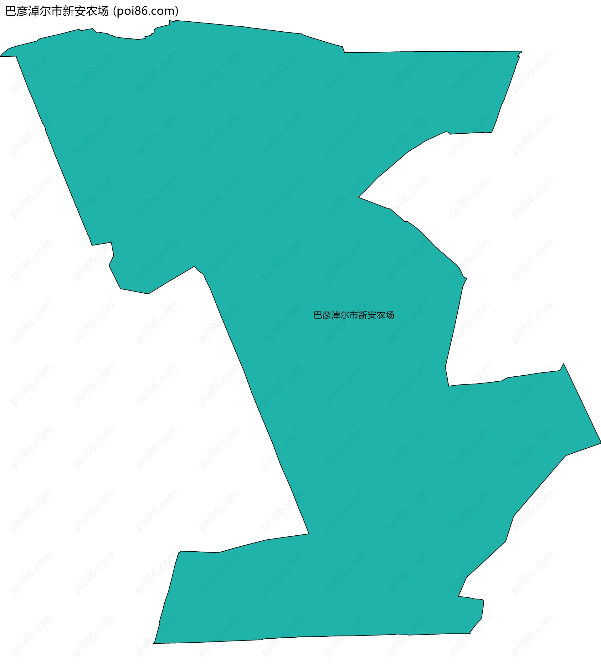 巴彦淖尔市新安农场边界地图