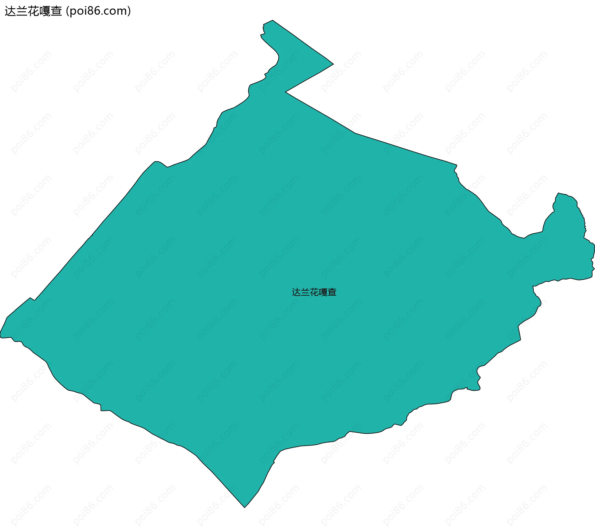 达兰花嘎查边界地图