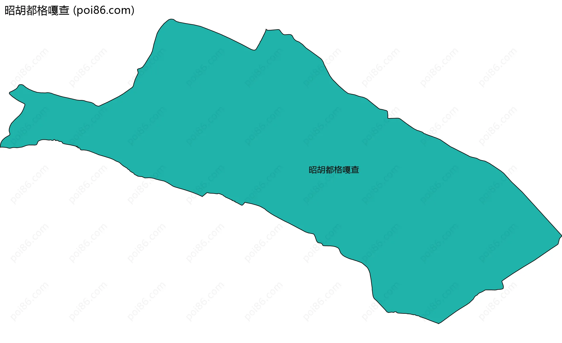 昭胡都格嘎查边界地图