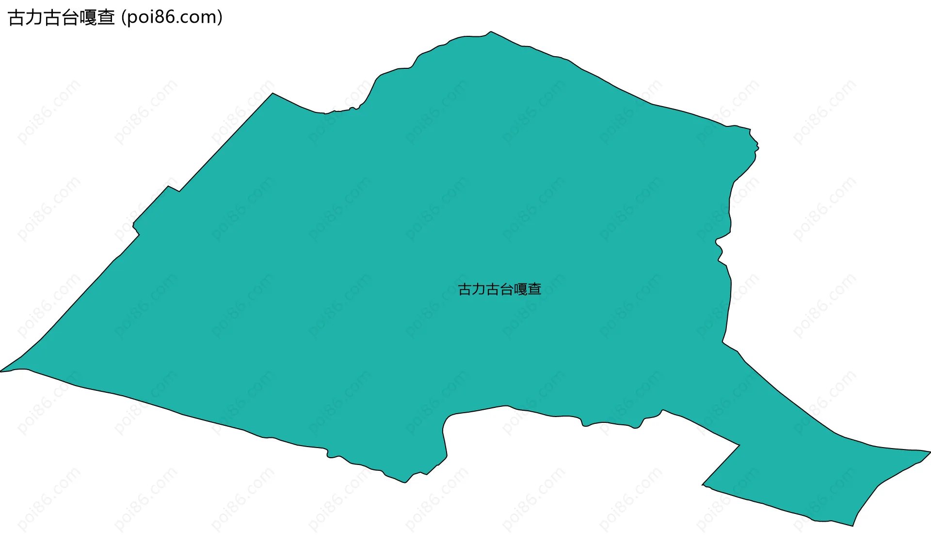 古力古台嘎查边界地图