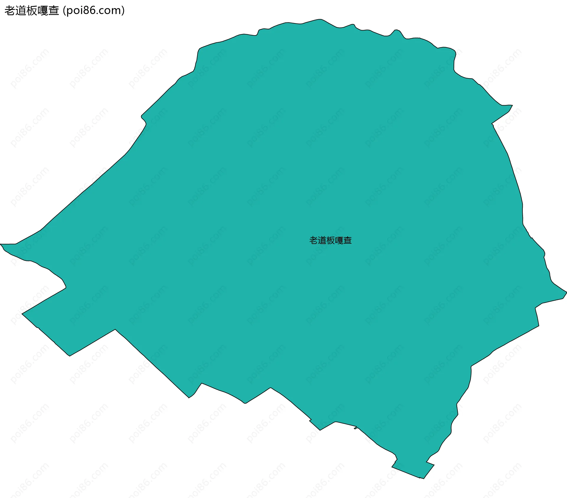 老道板嘎查边界地图