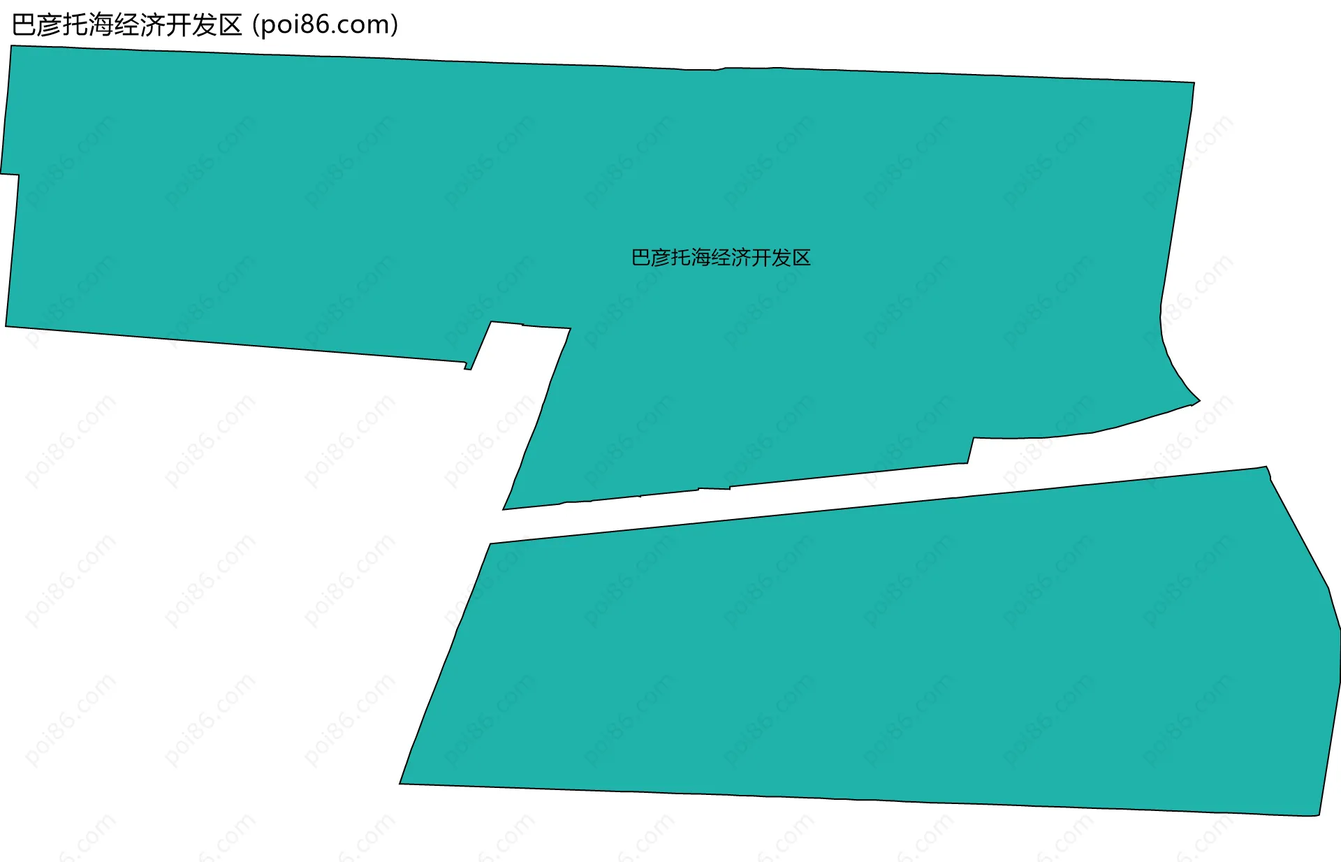巴彦托海经济开发区边界地图(五级行政区划)
