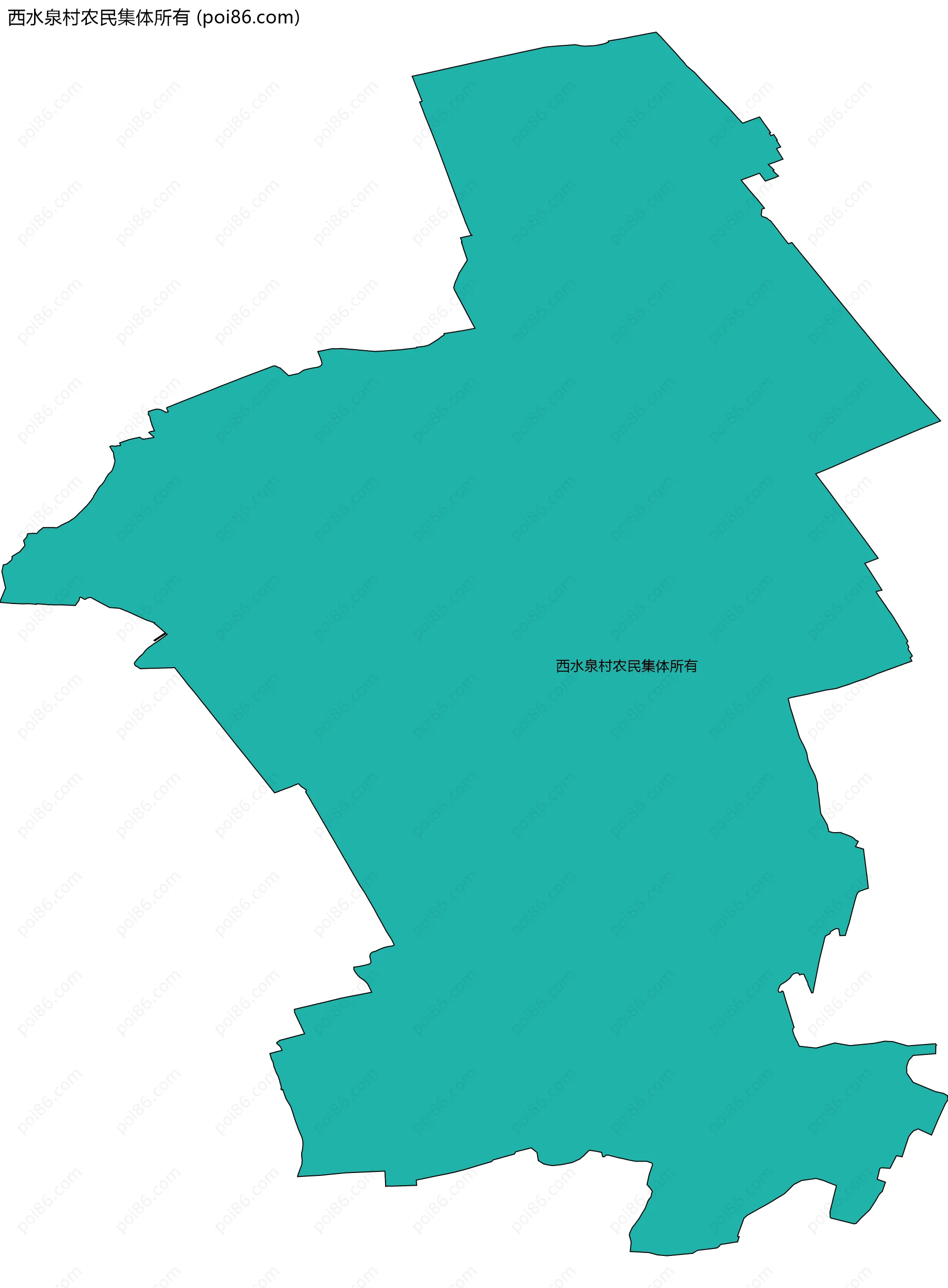 西水泉村农民集体所有边界地图