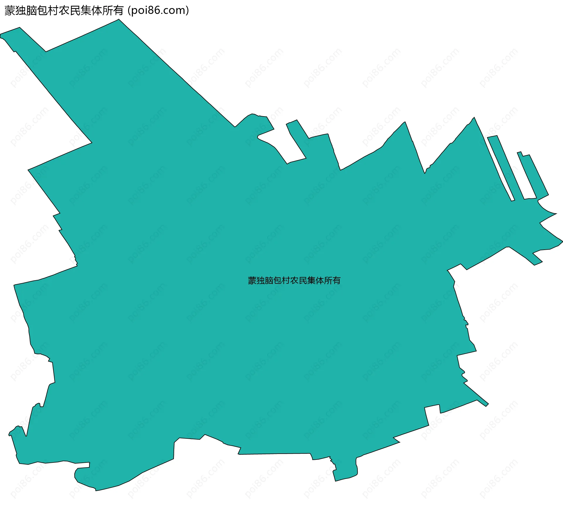 蒙独脑包村农民集体所有边界地图
