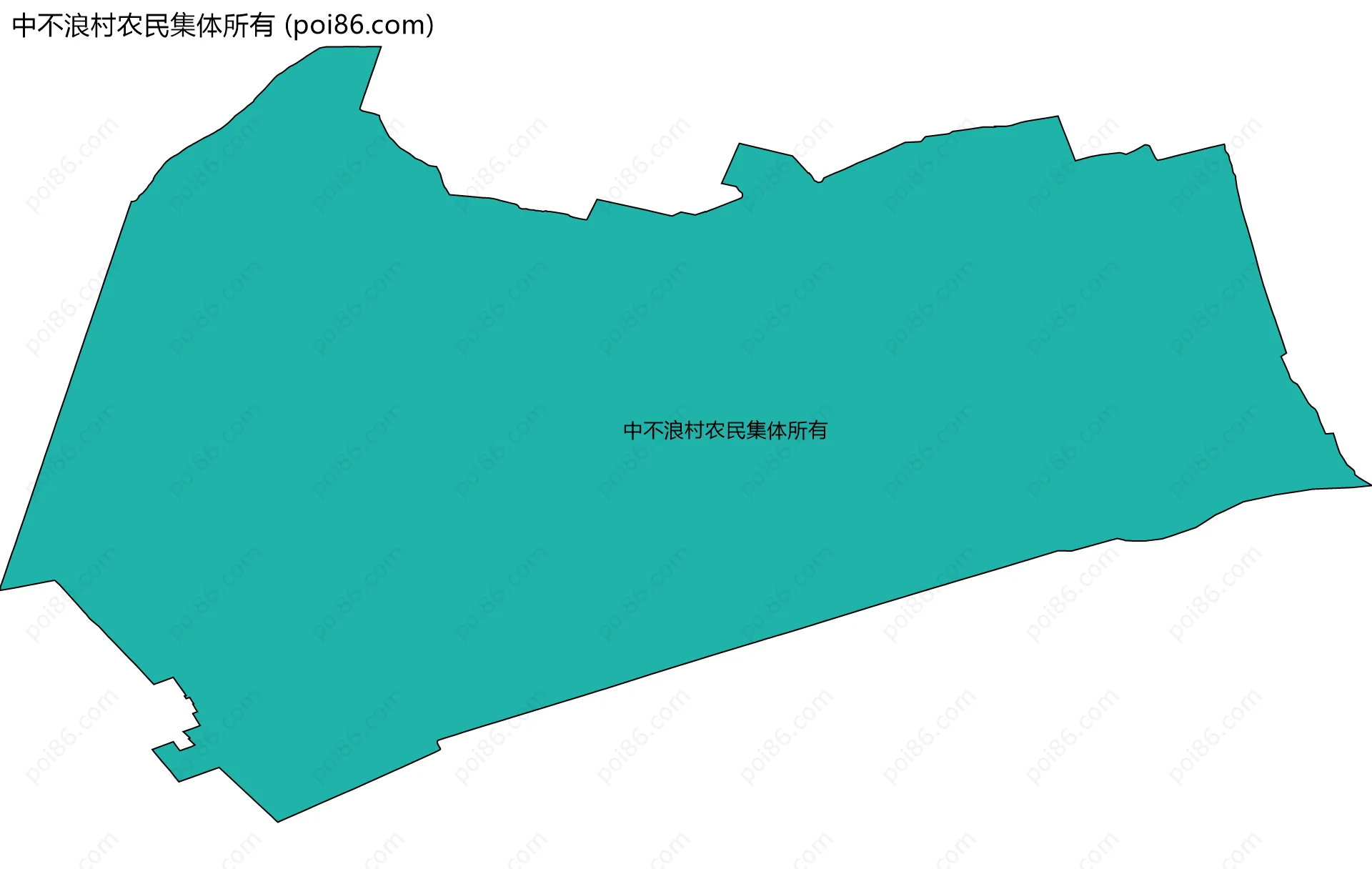 中不浪村农民集体所有边界地图
