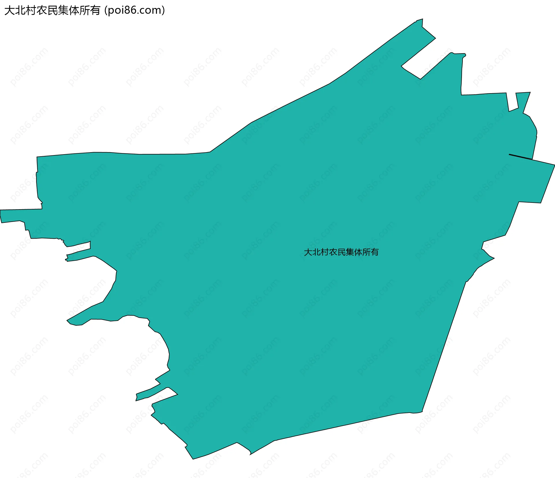 大北村农民集体所有边界地图