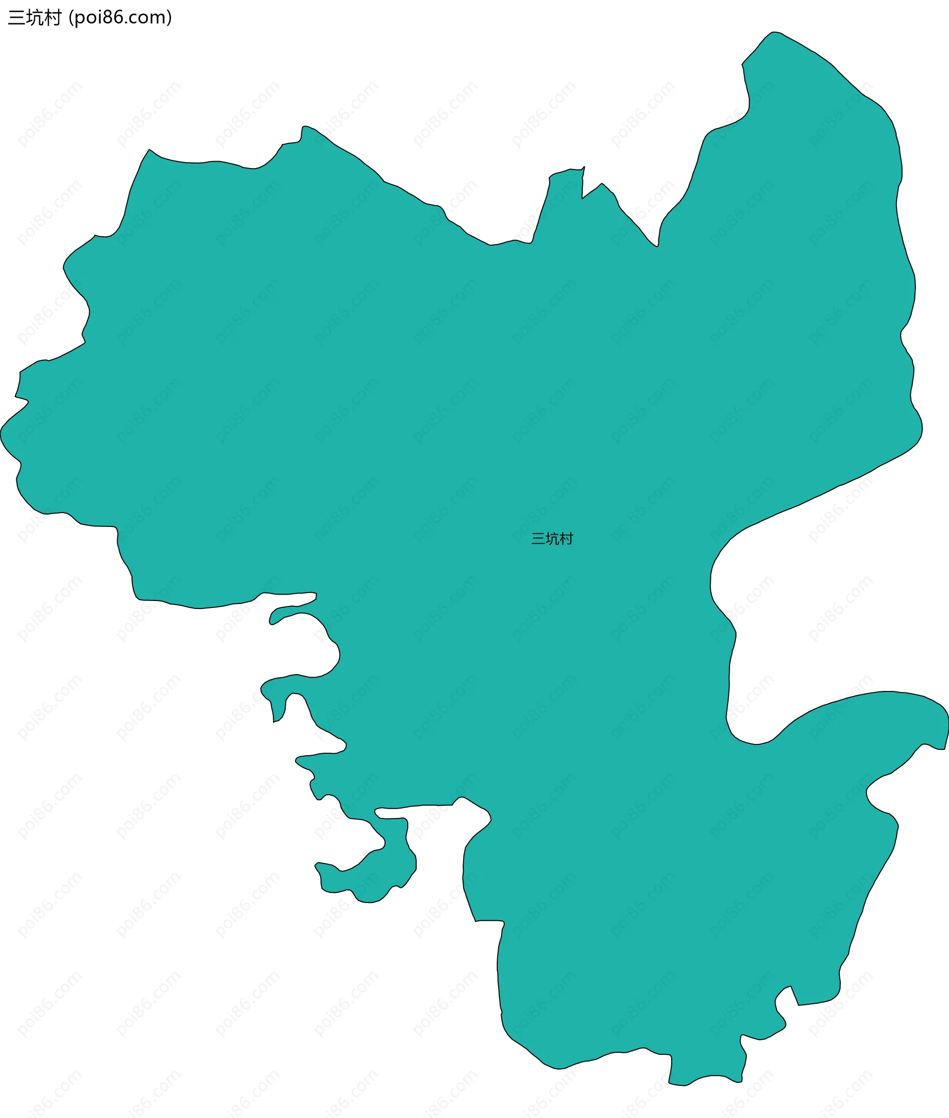 三坑村边界地图