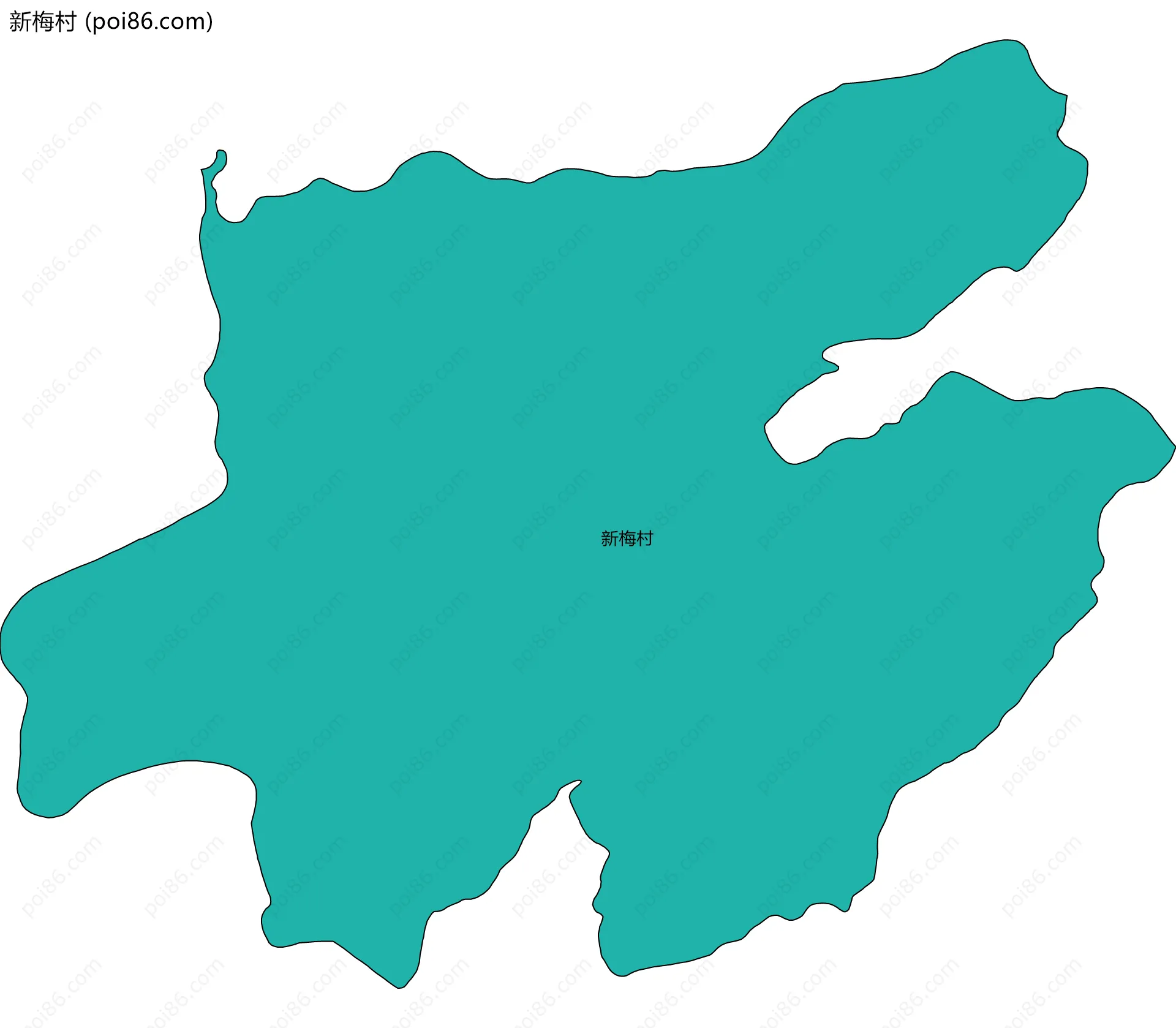 新梅村边界地图
