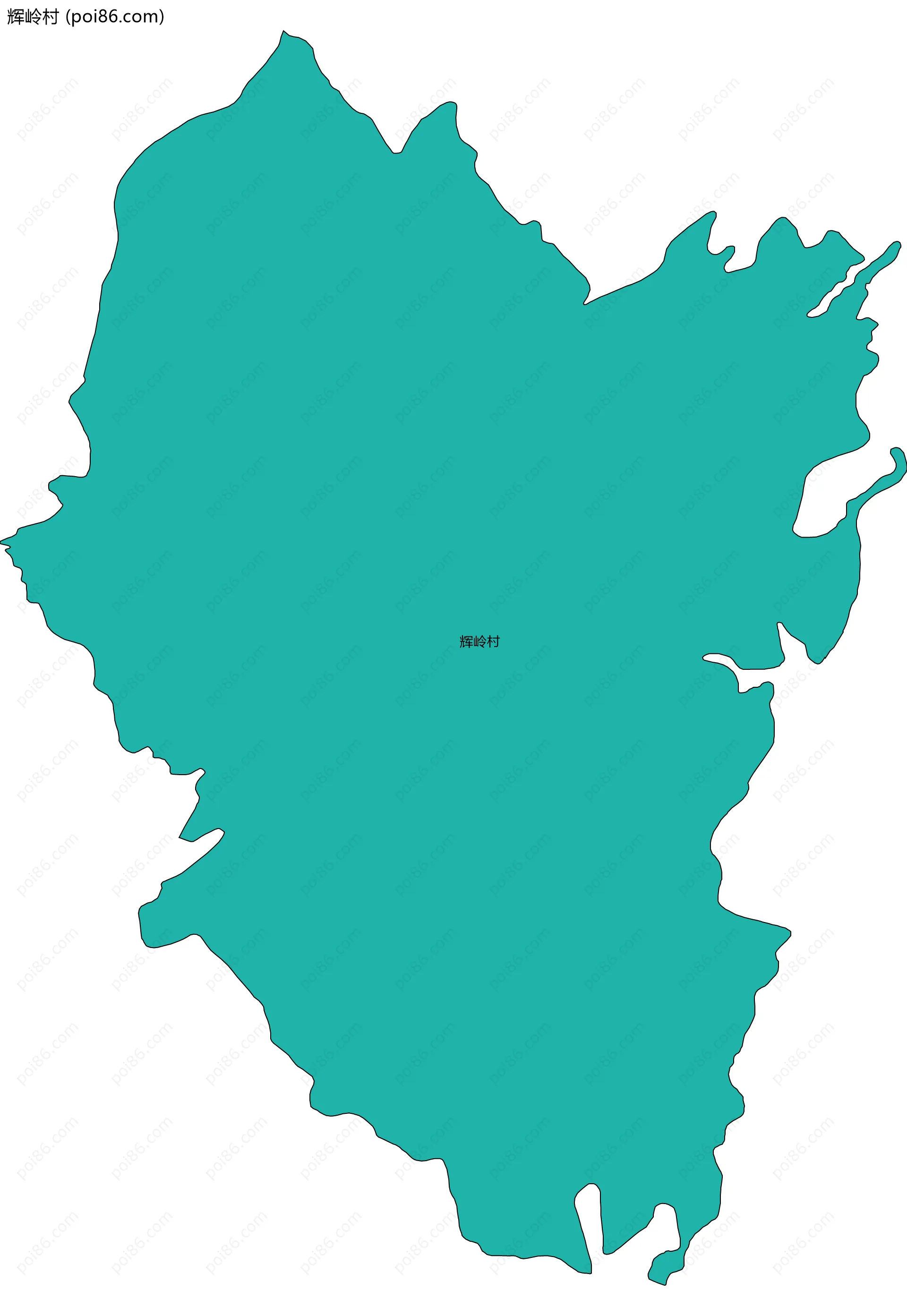 辉岭村边界地图