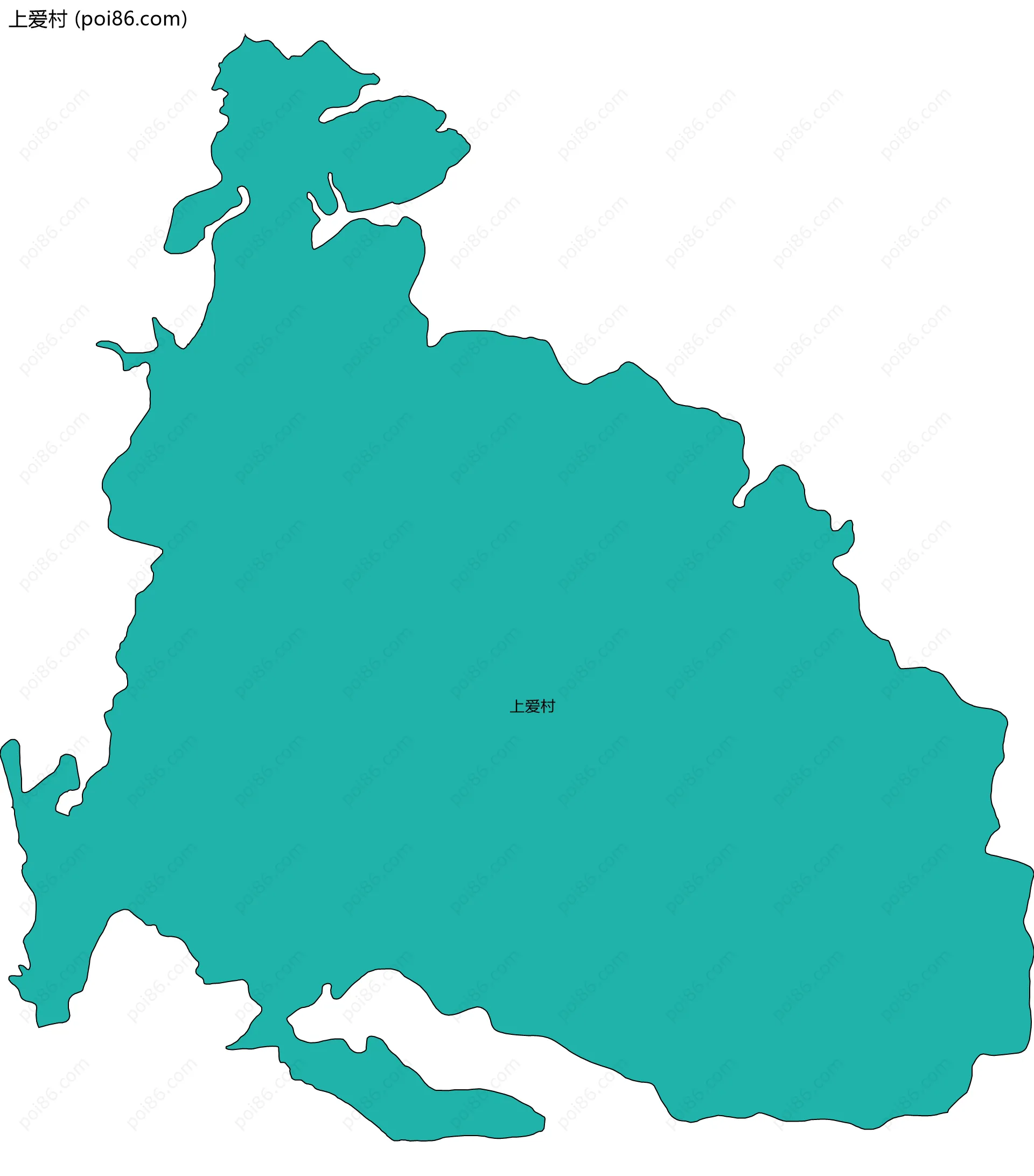 上爱村边界地图