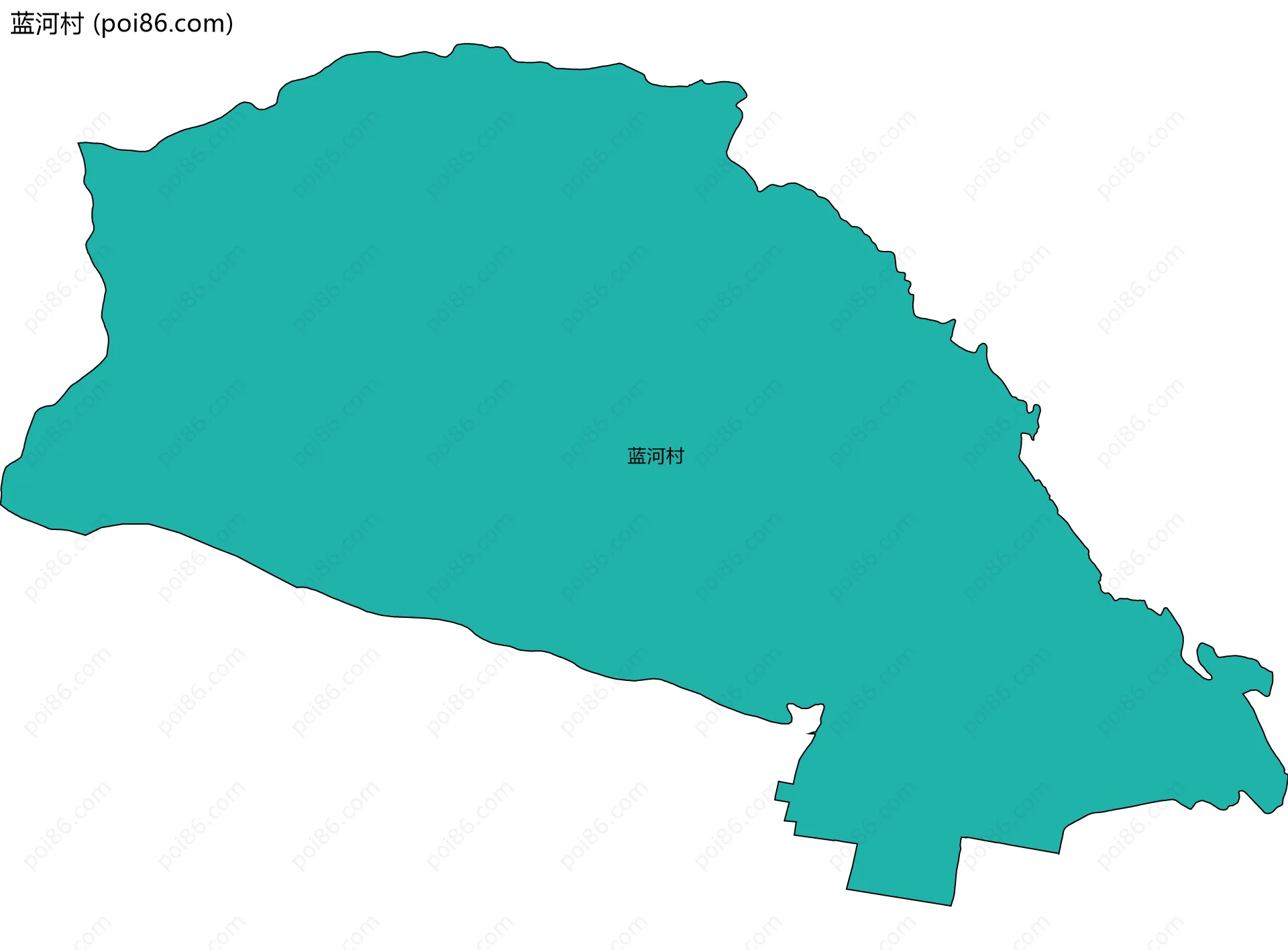 蓝河村边界地图