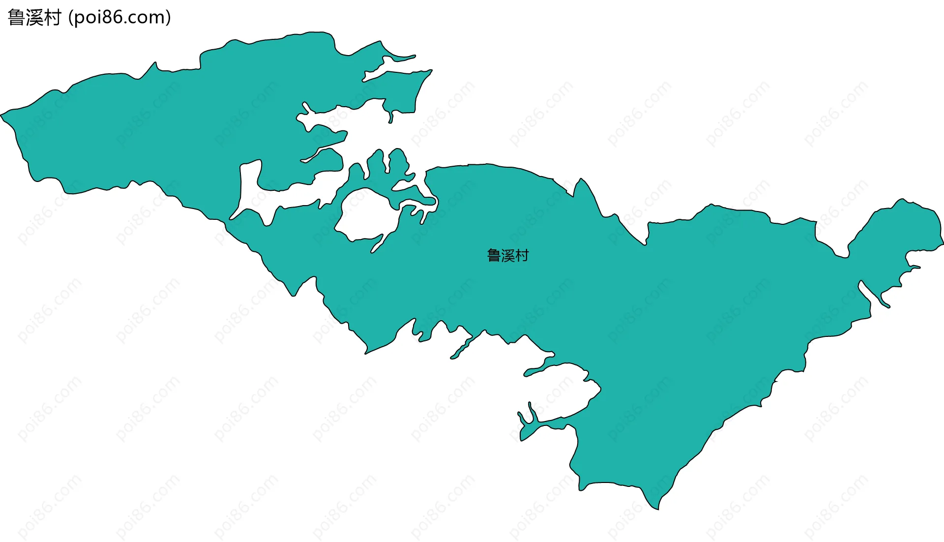 鲁溪村边界地图