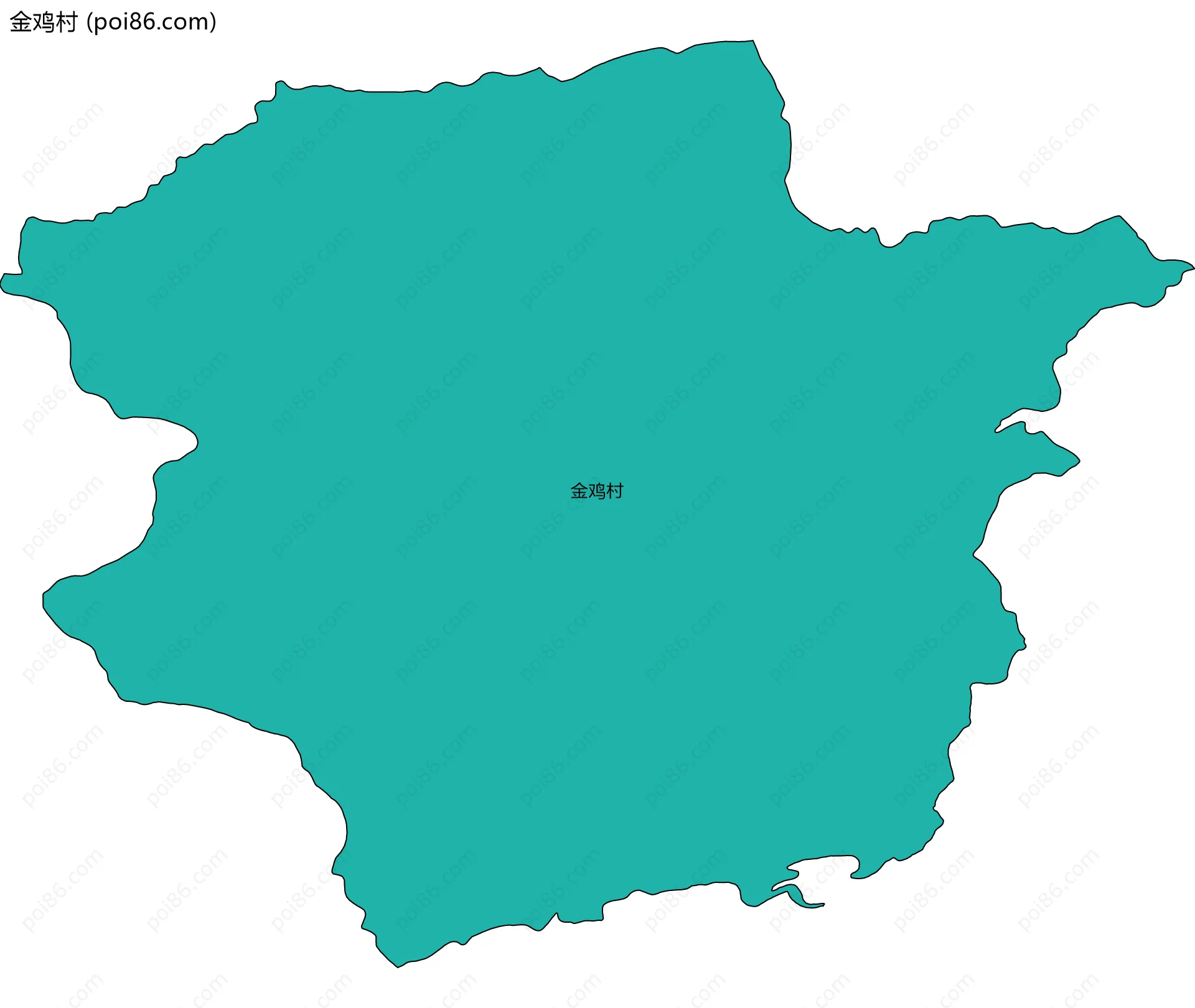 金鸡村边界地图