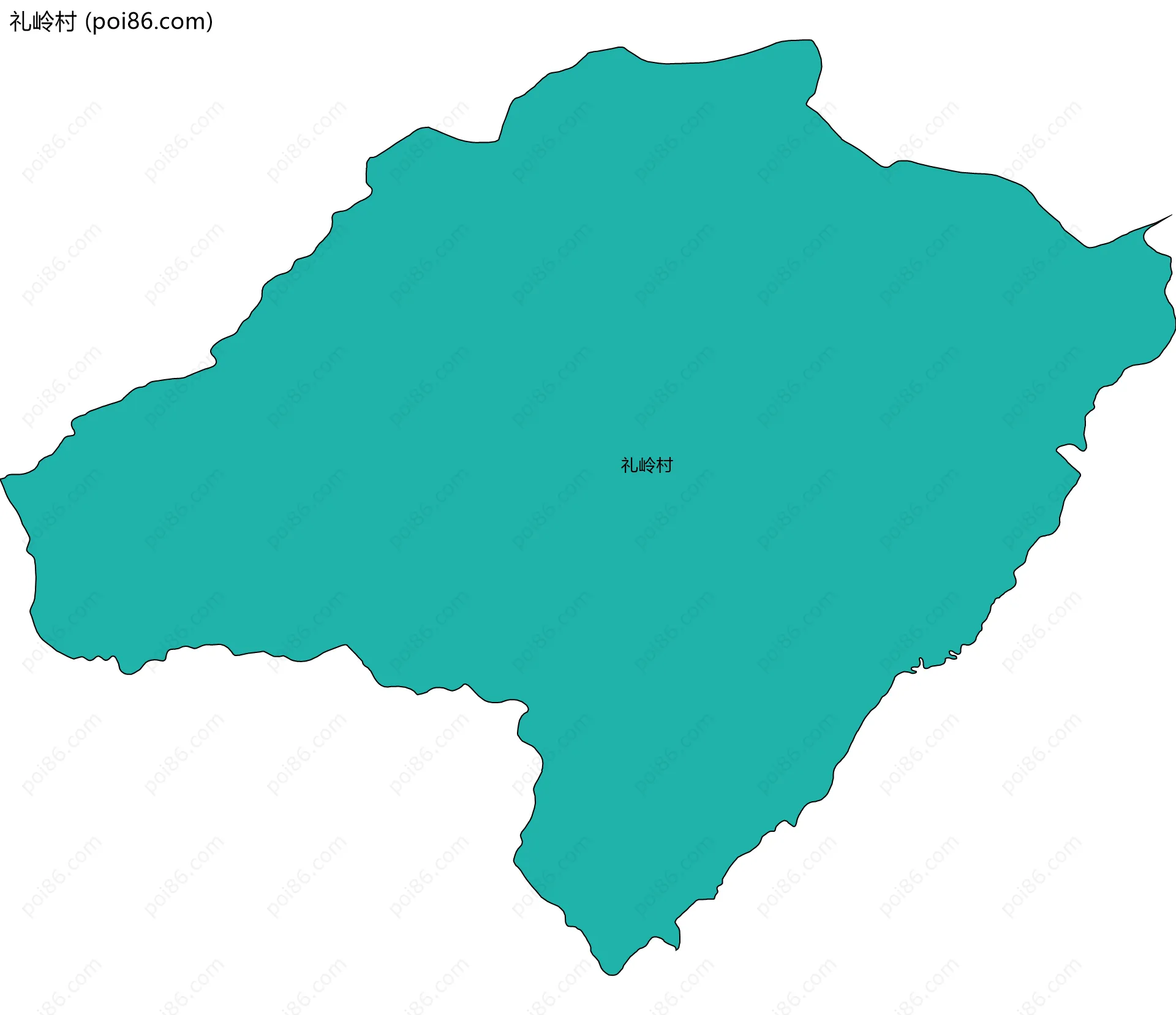 礼岭村边界地图