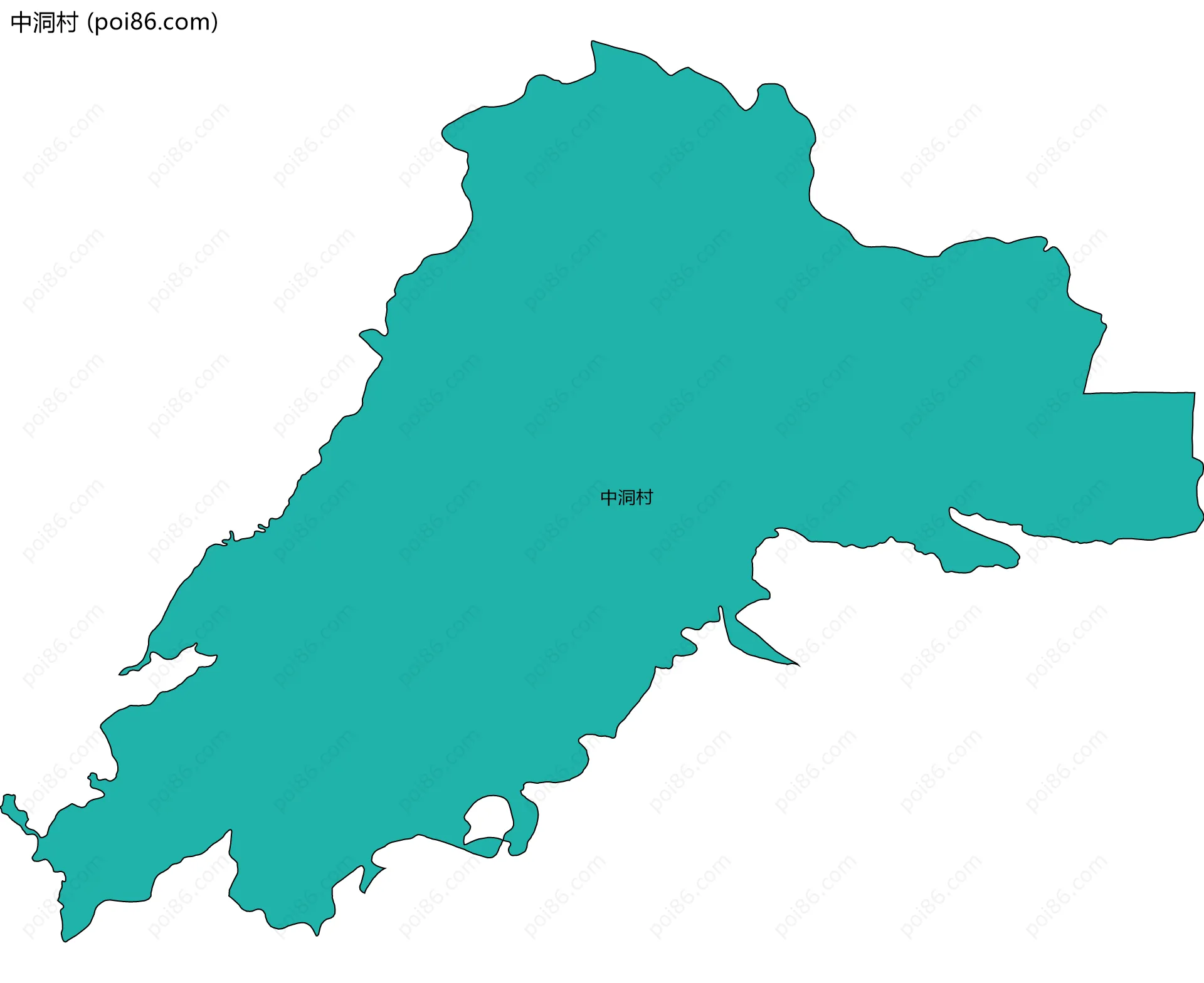 中洞村边界地图