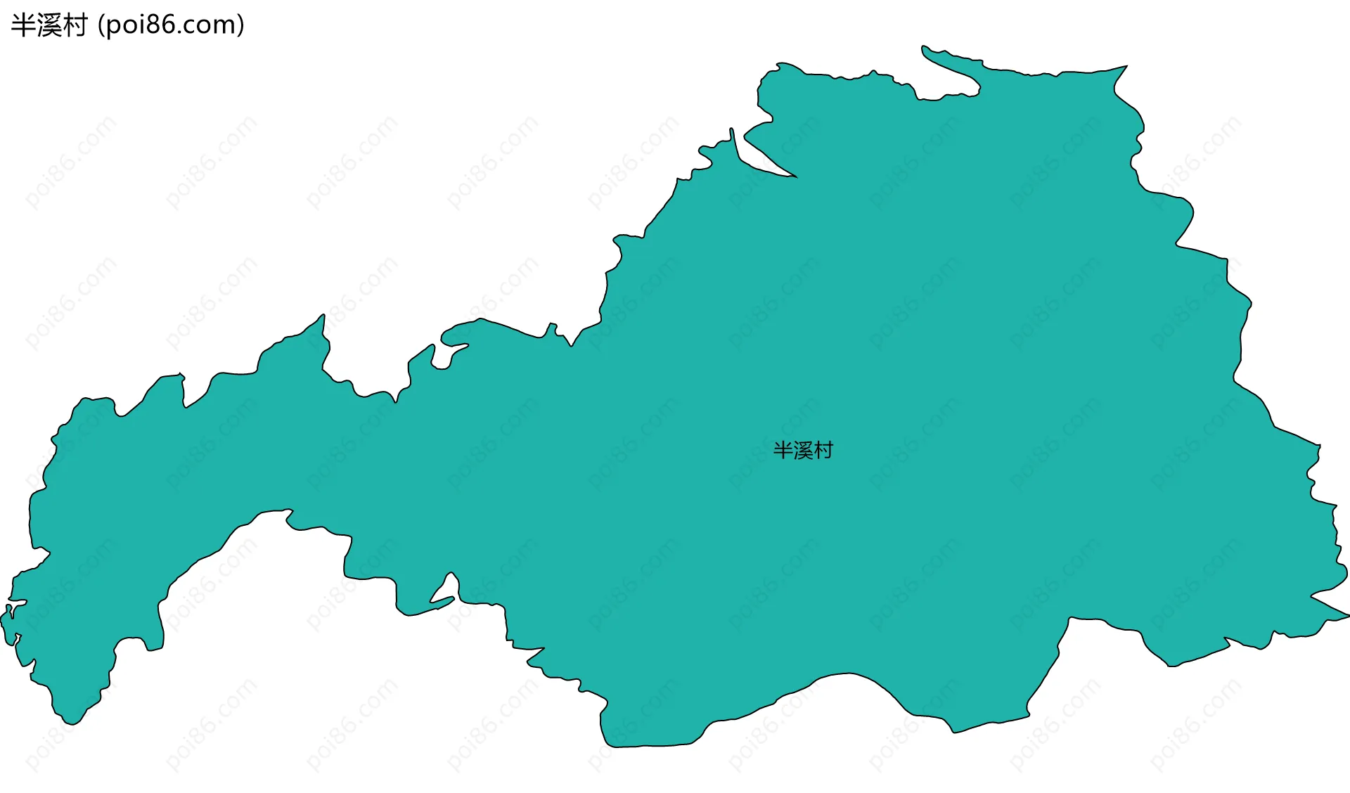 半溪村边界地图