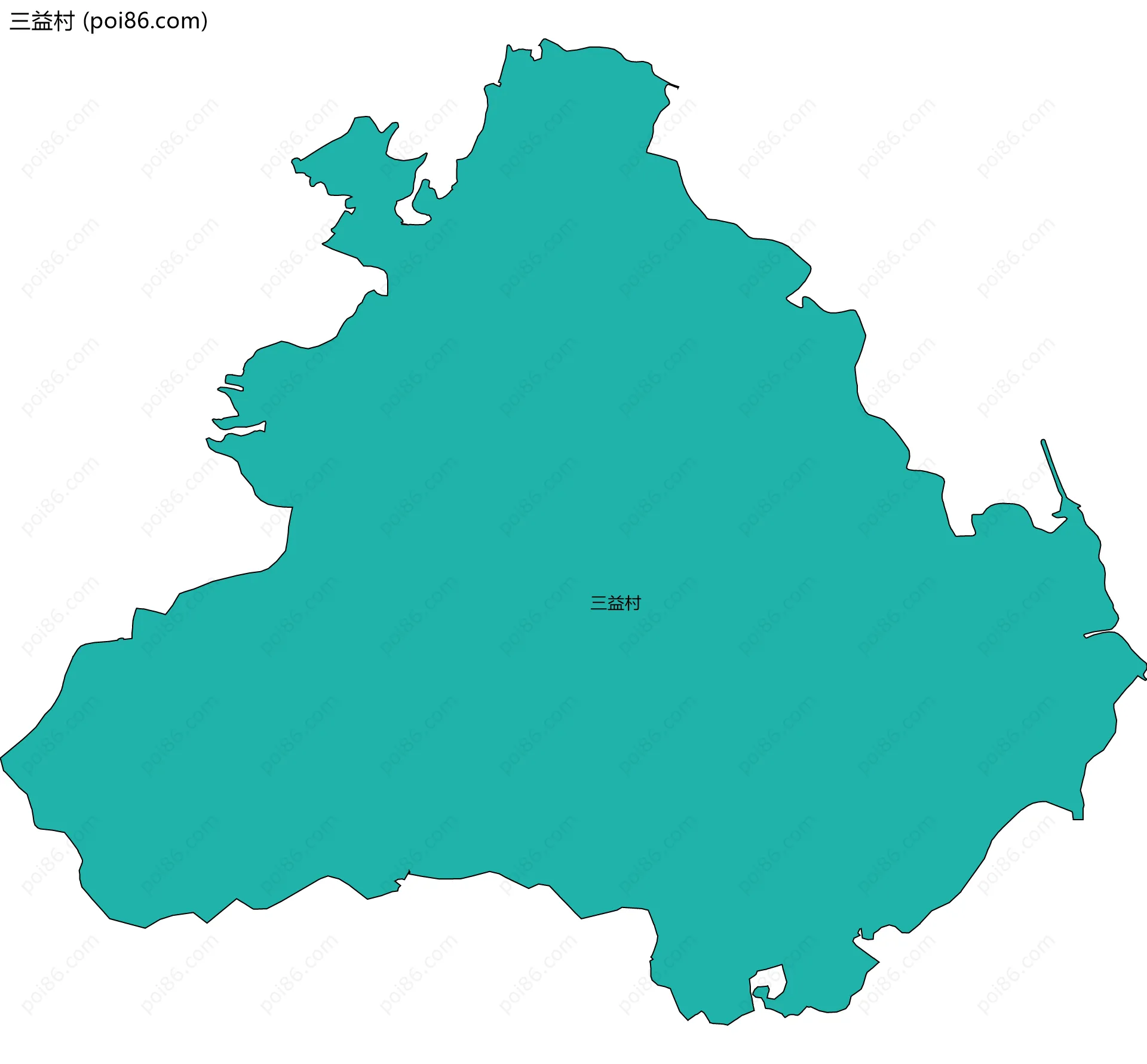 三益村边界地图
