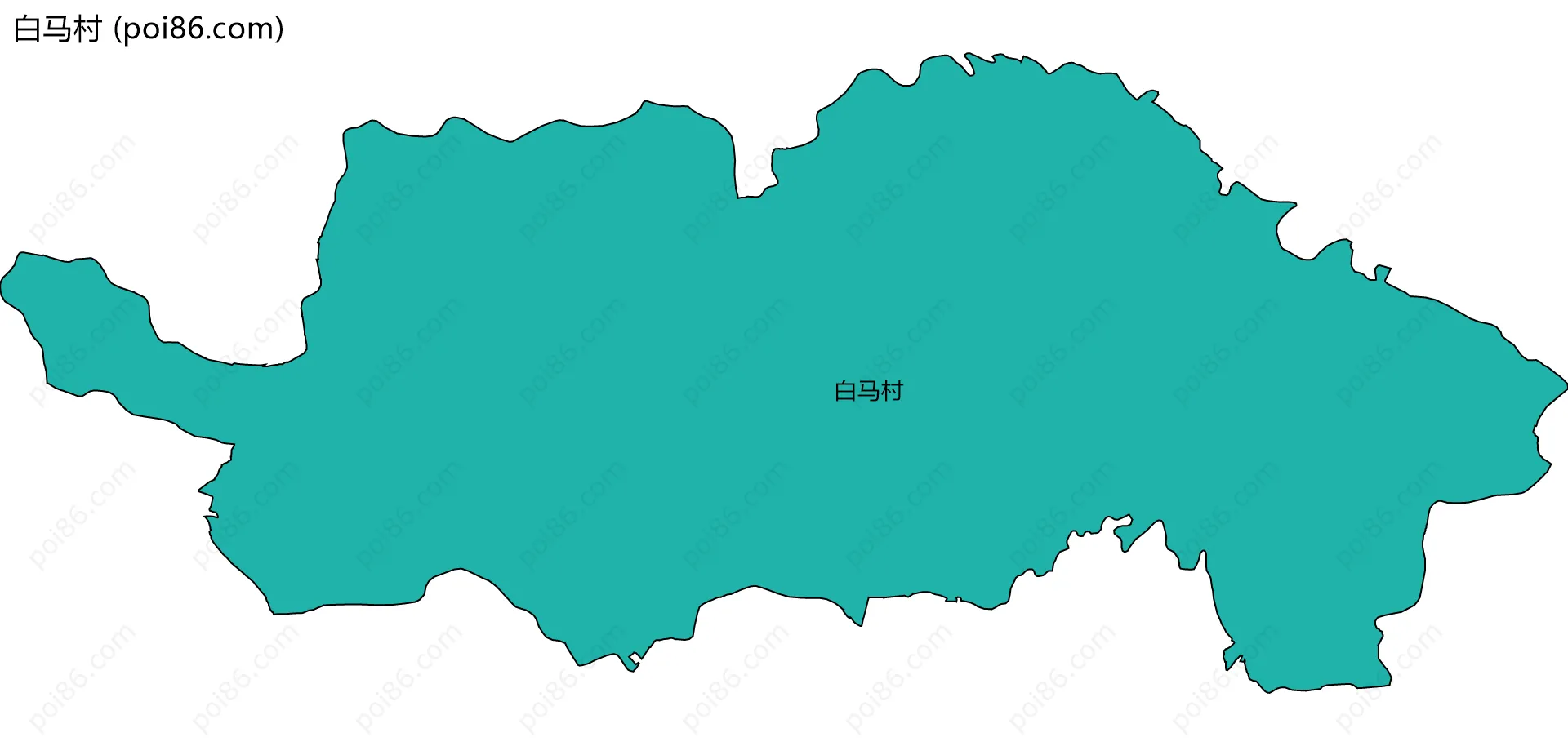 白马村边界地图
