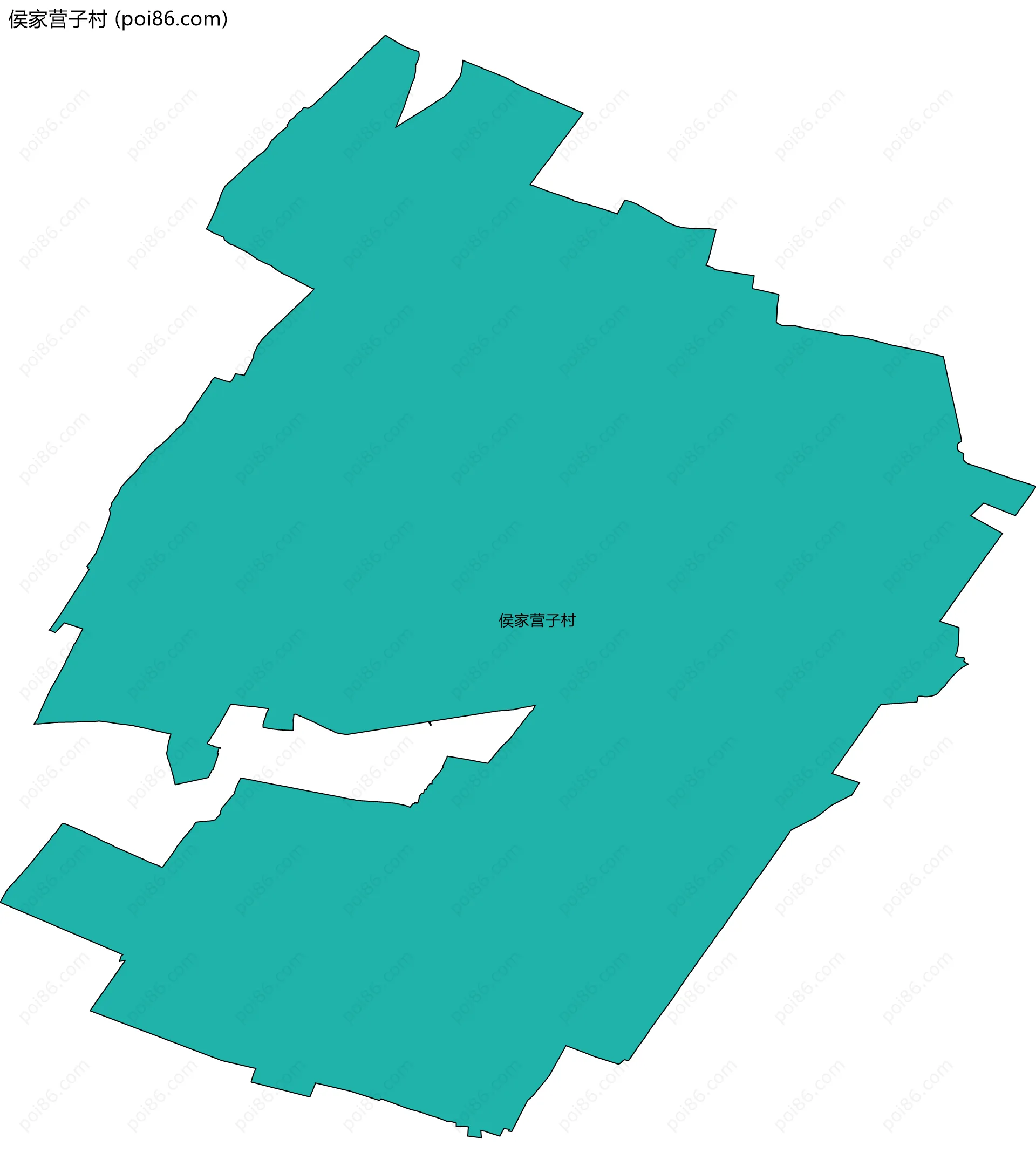 侯家营子村边界地图