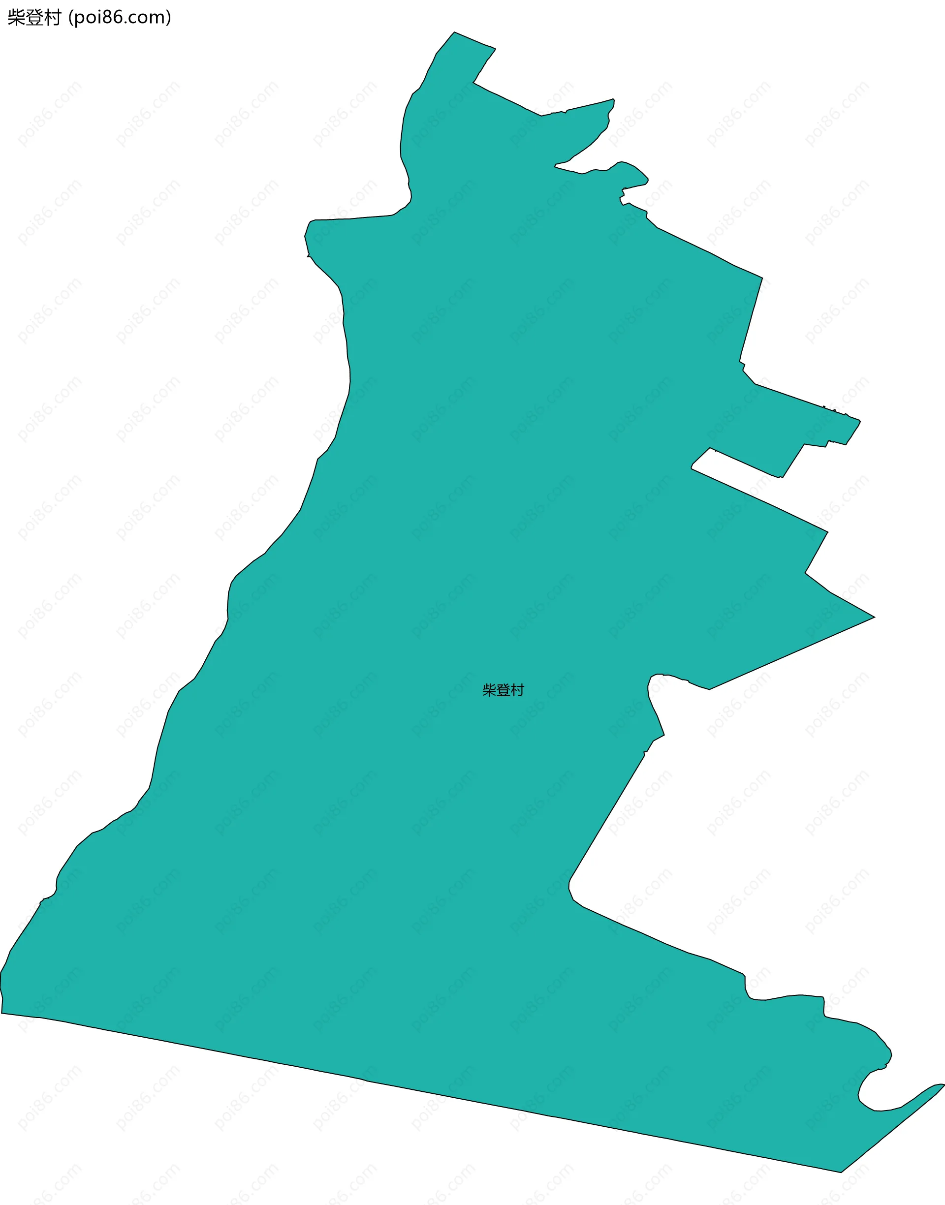 柴登村边界地图