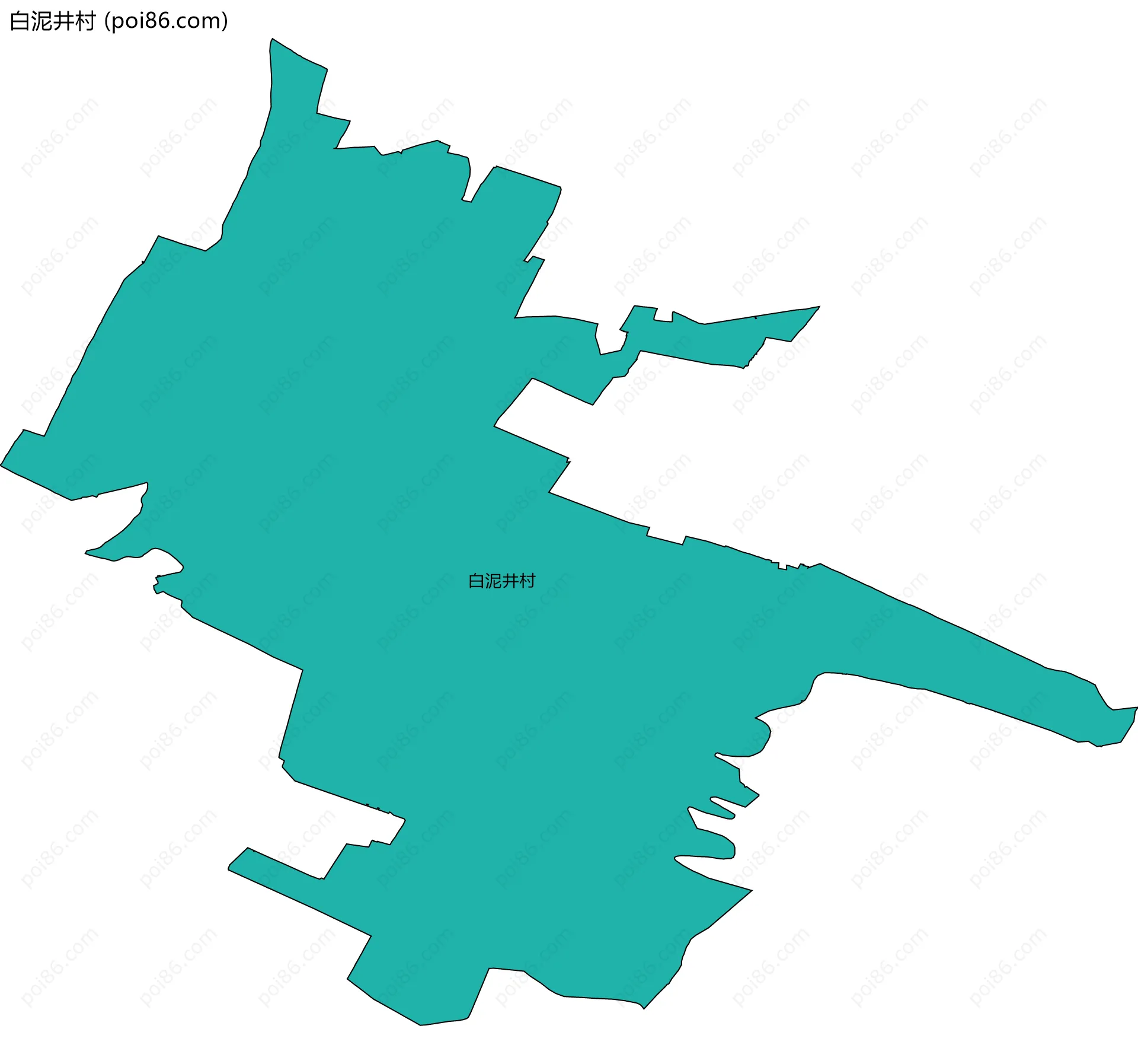 白泥井村边界地图