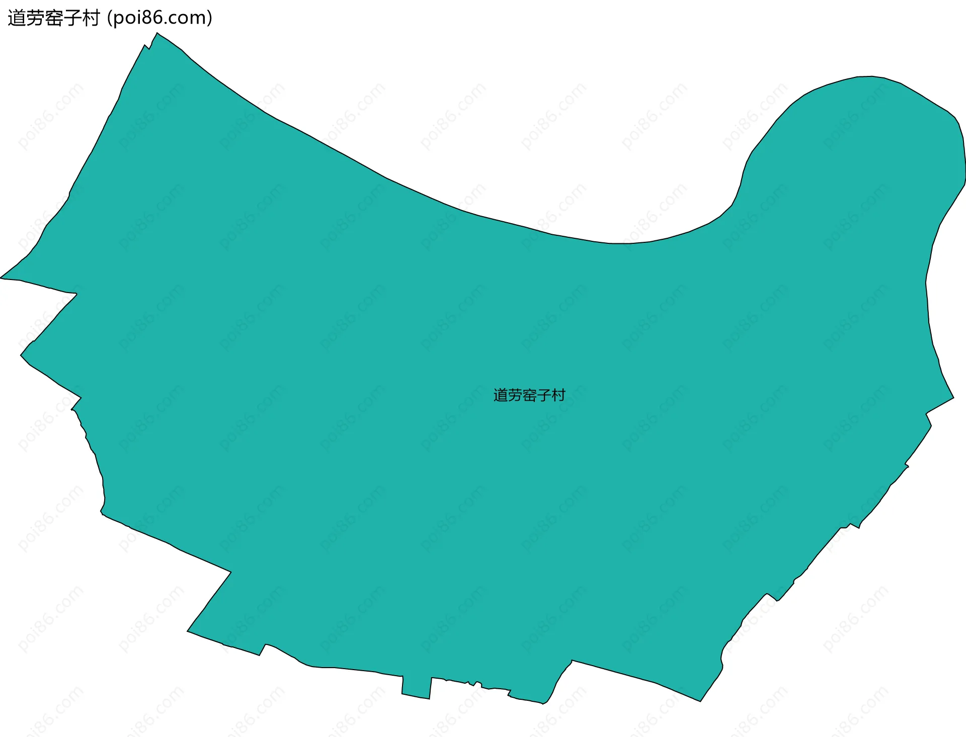 道劳窑子村边界地图