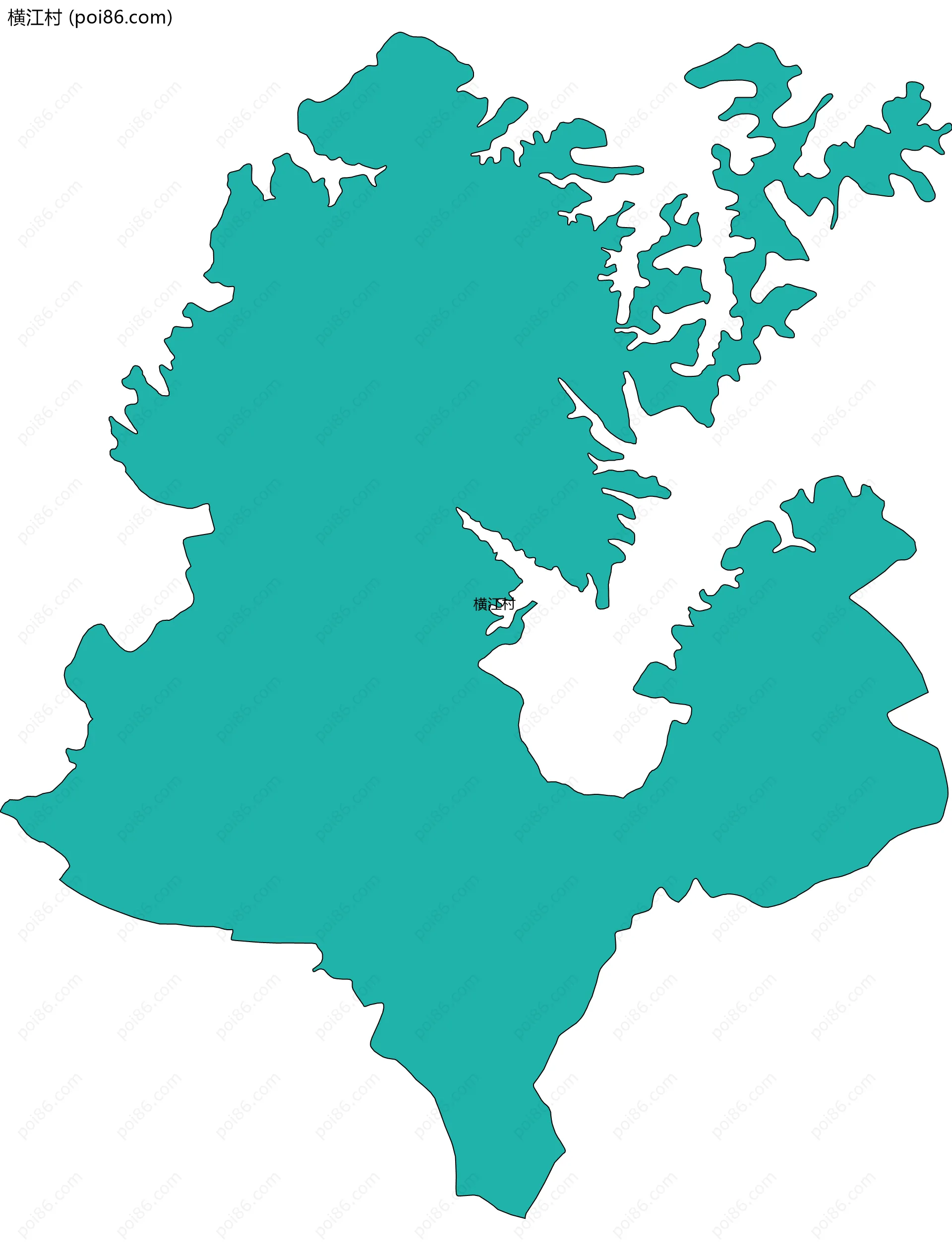 横江村边界地图