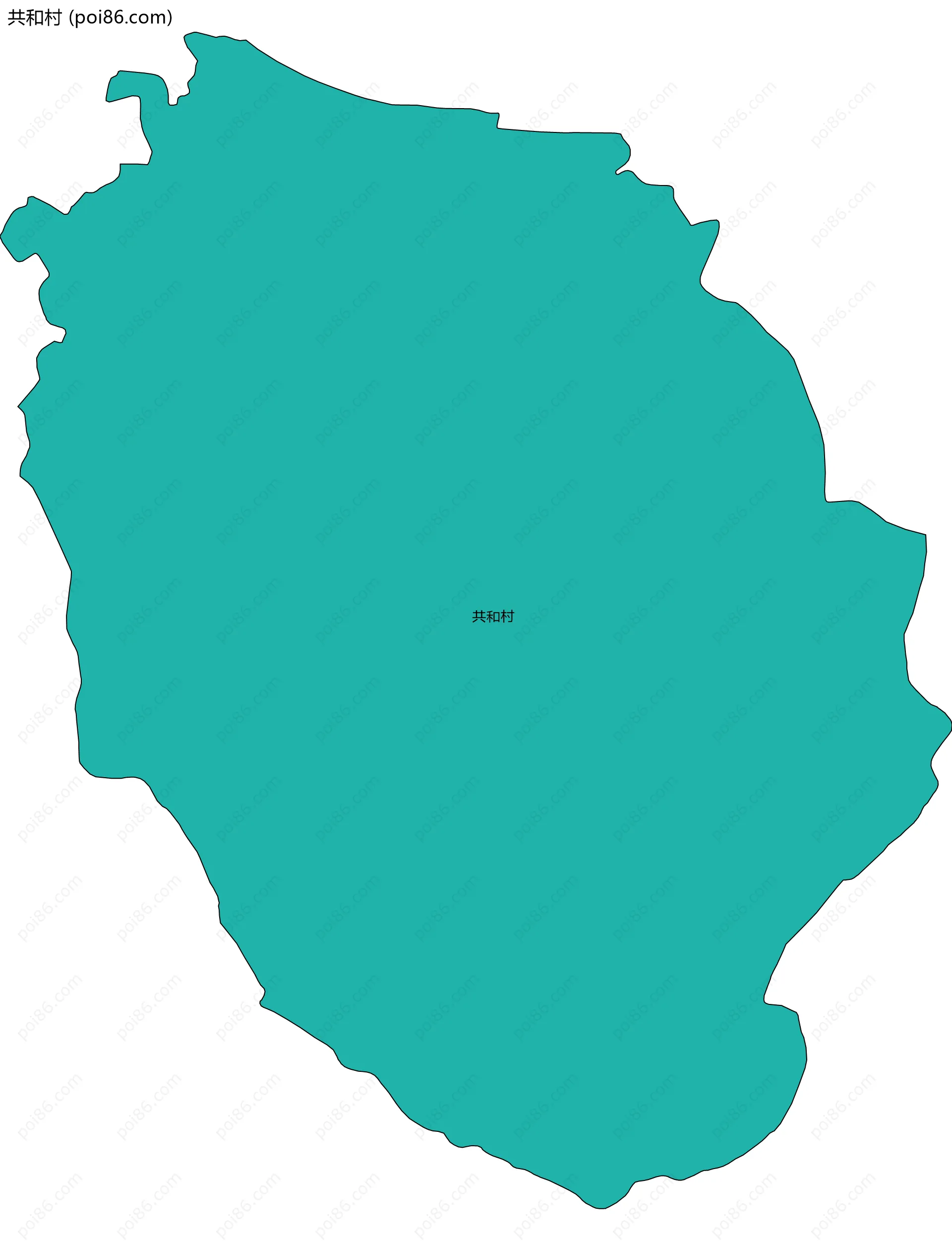 共和村边界地图