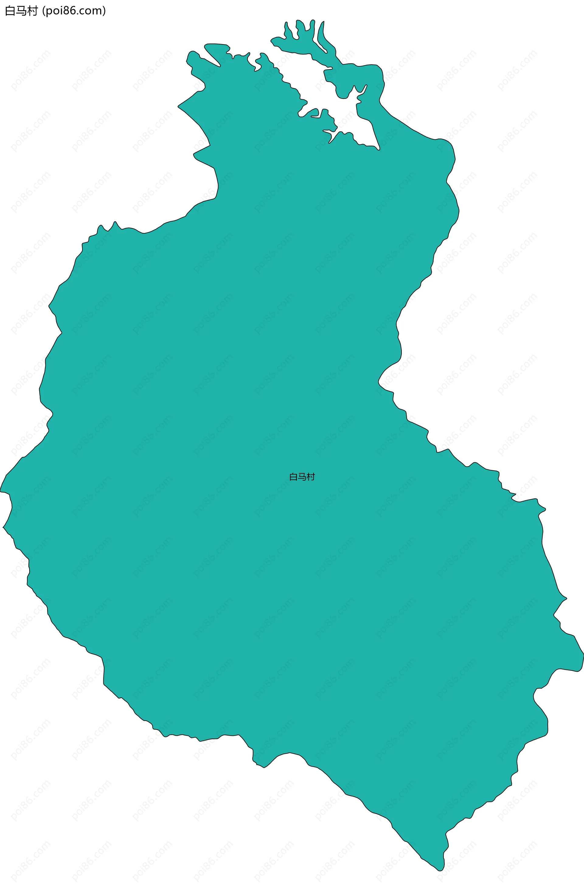 白马村边界地图