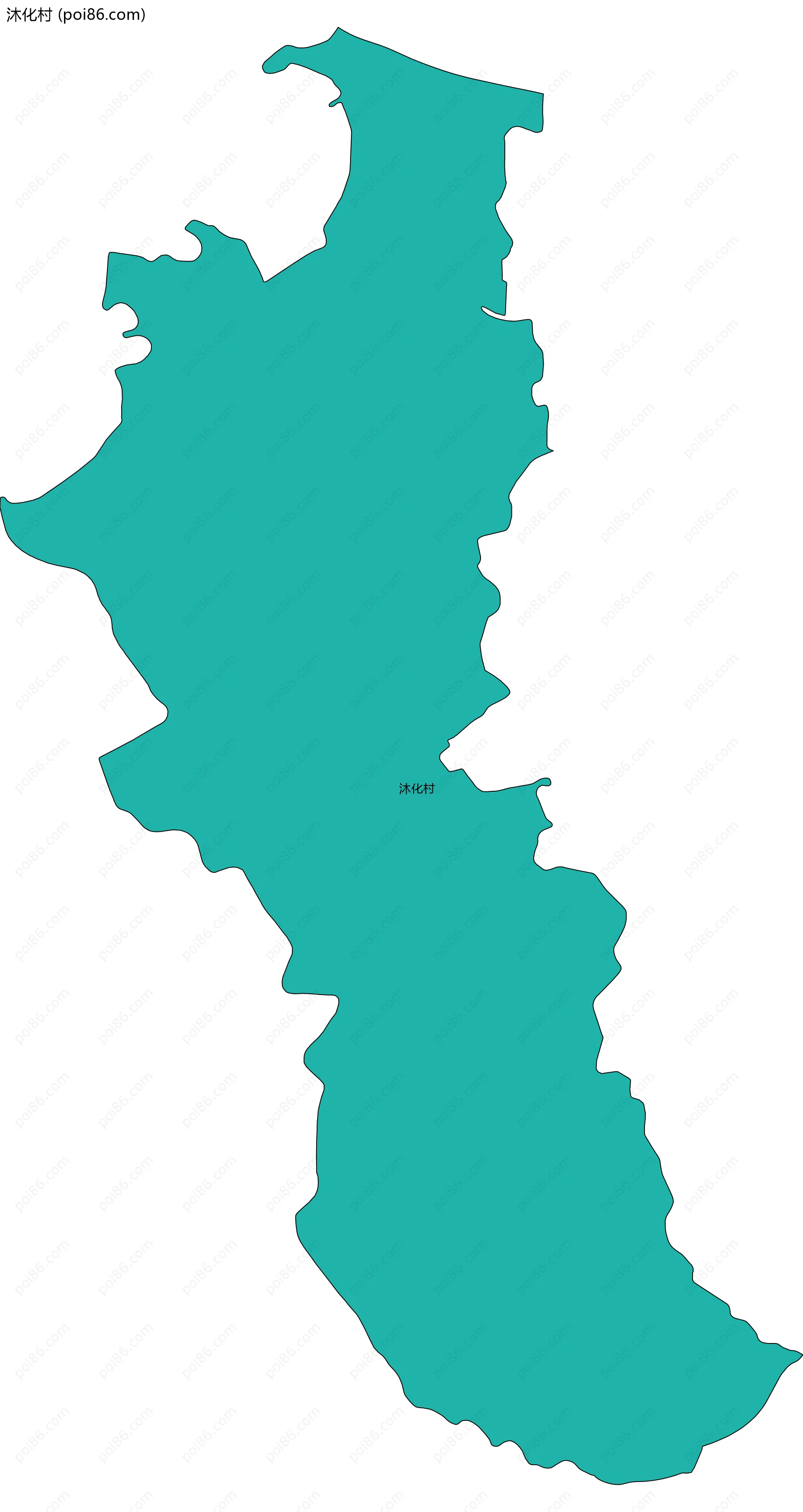 沐化村边界地图