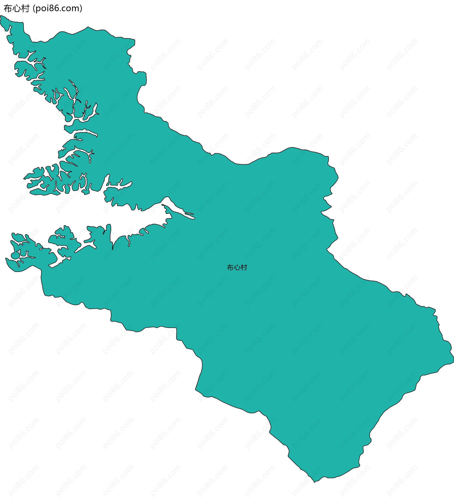 布心村边界地图