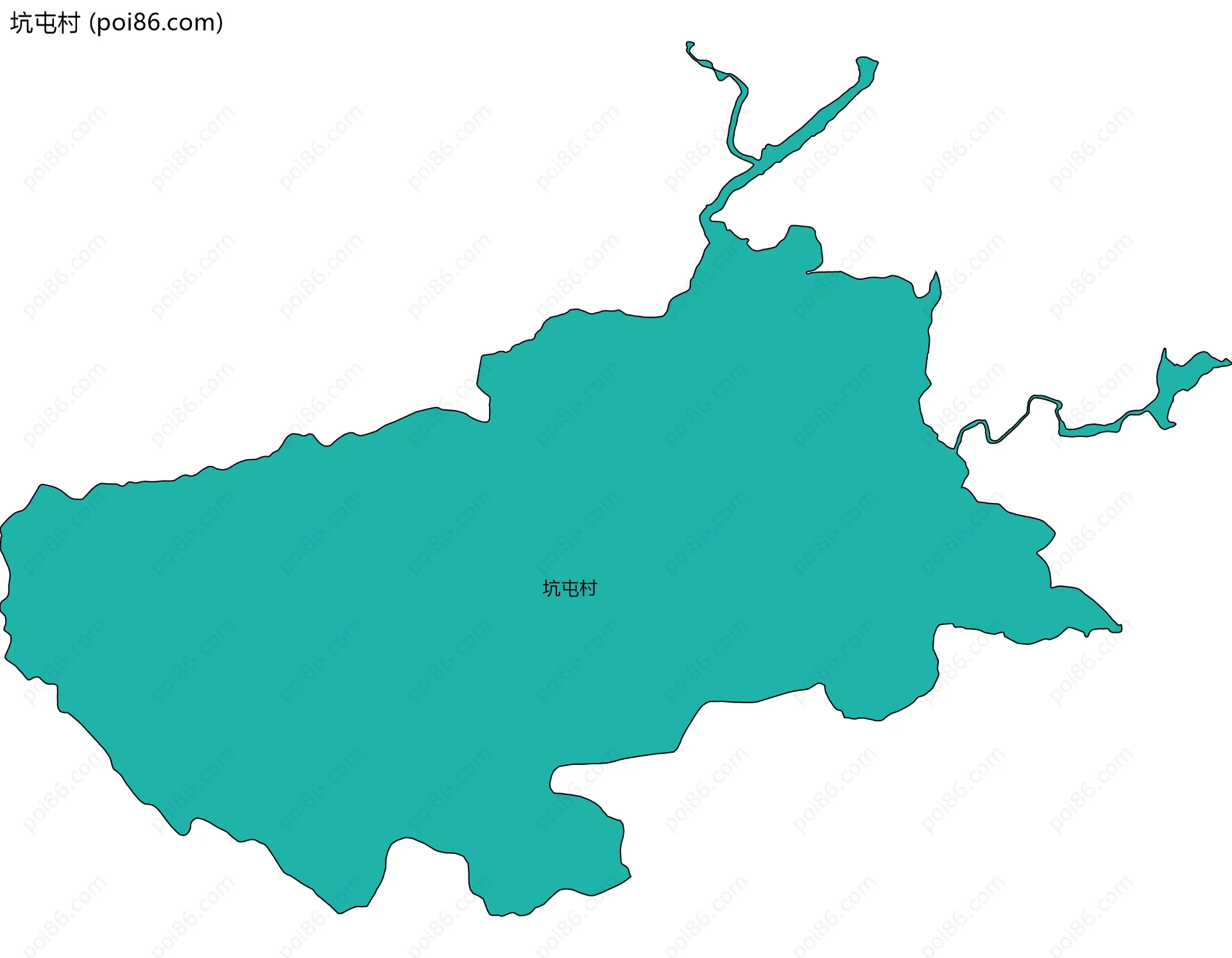 坑屯村边界地图