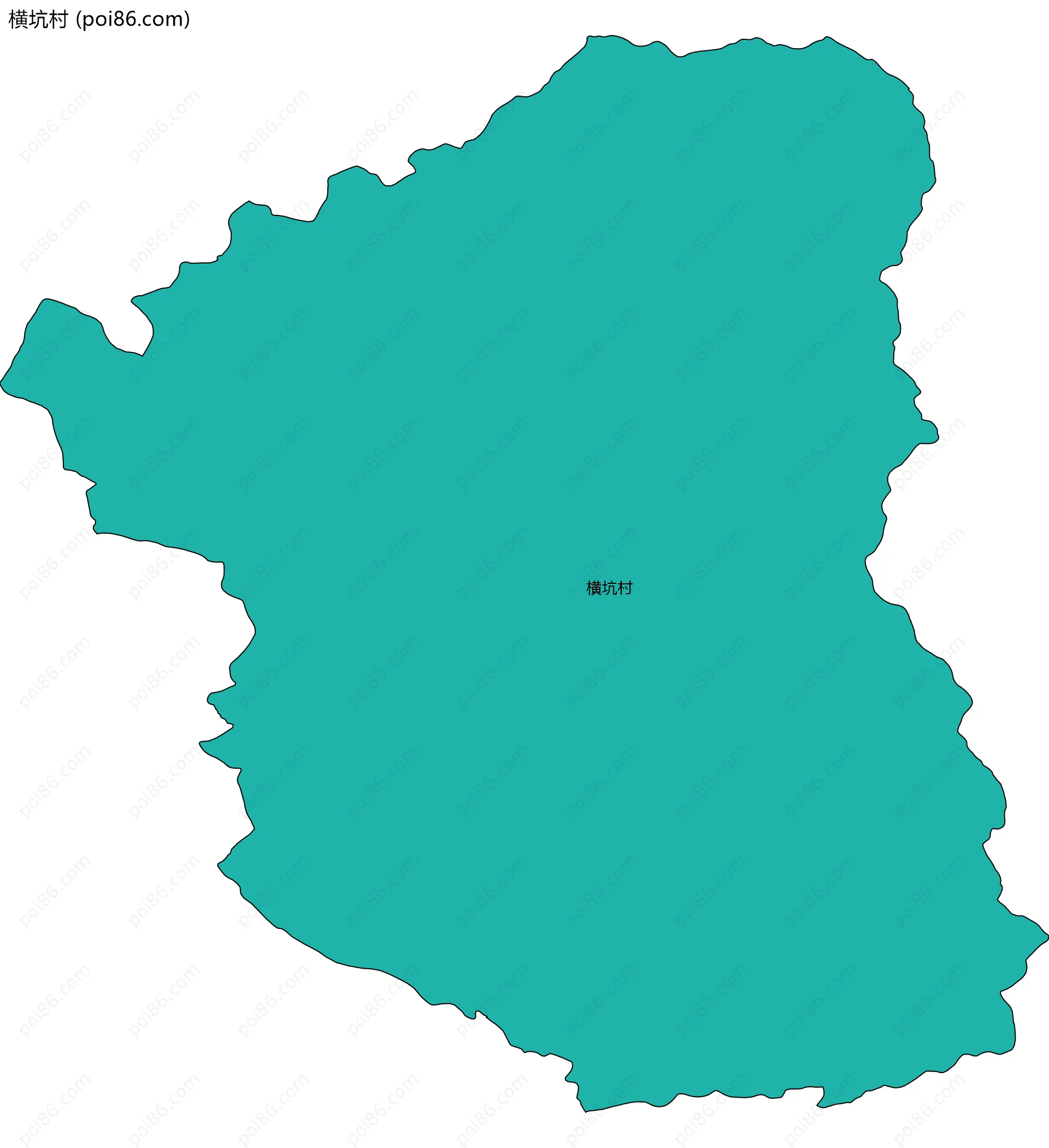 横坑村边界地图