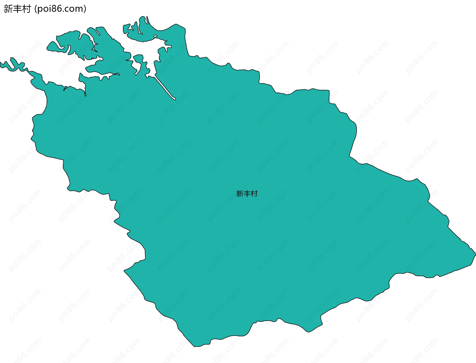 新丰村边界地图