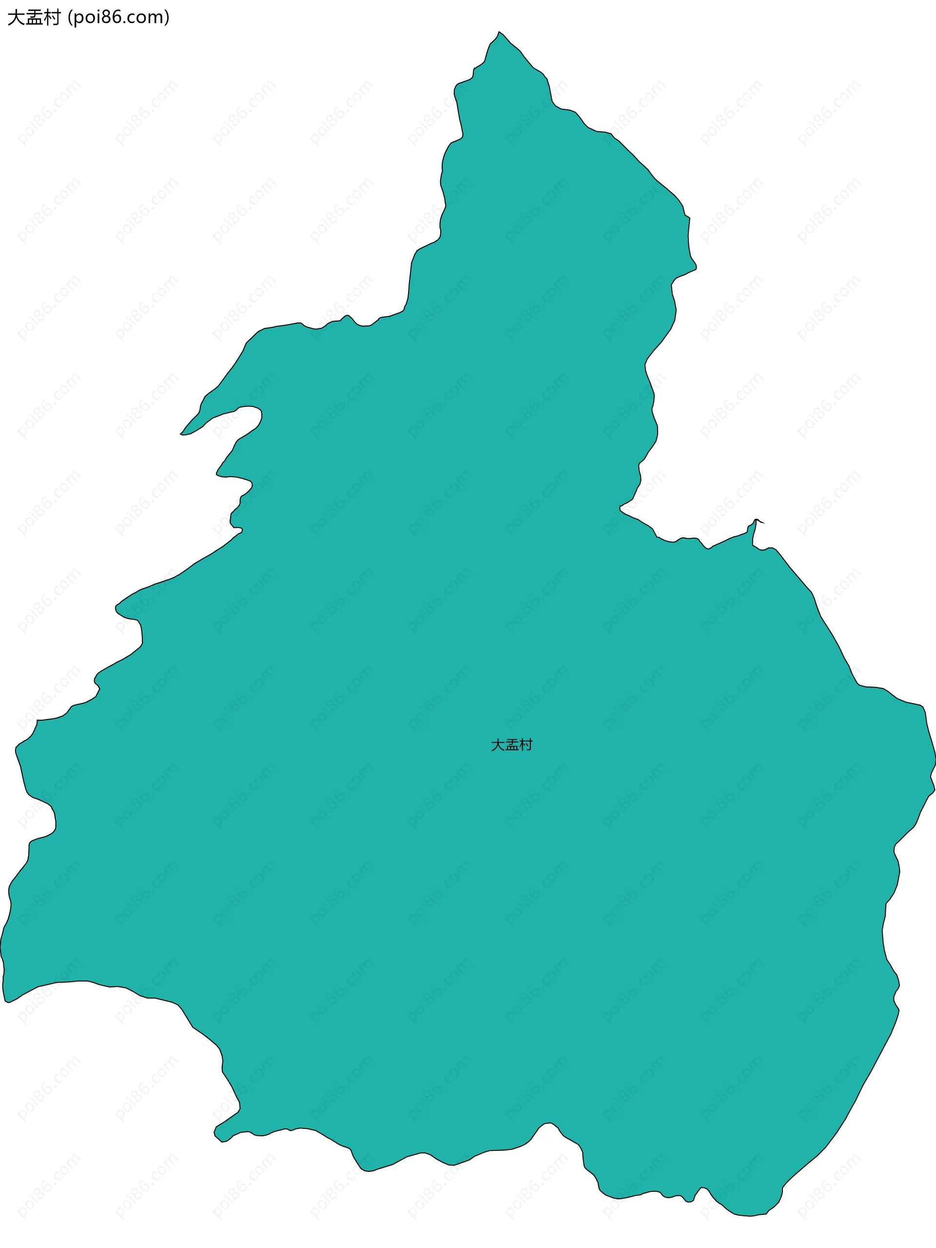 大盂村边界地图