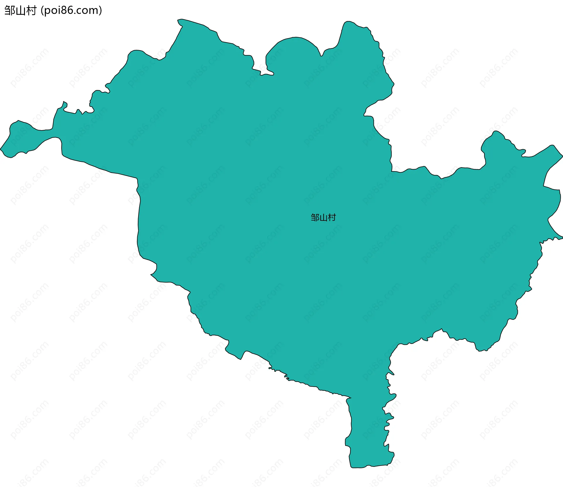 邹山村边界地图