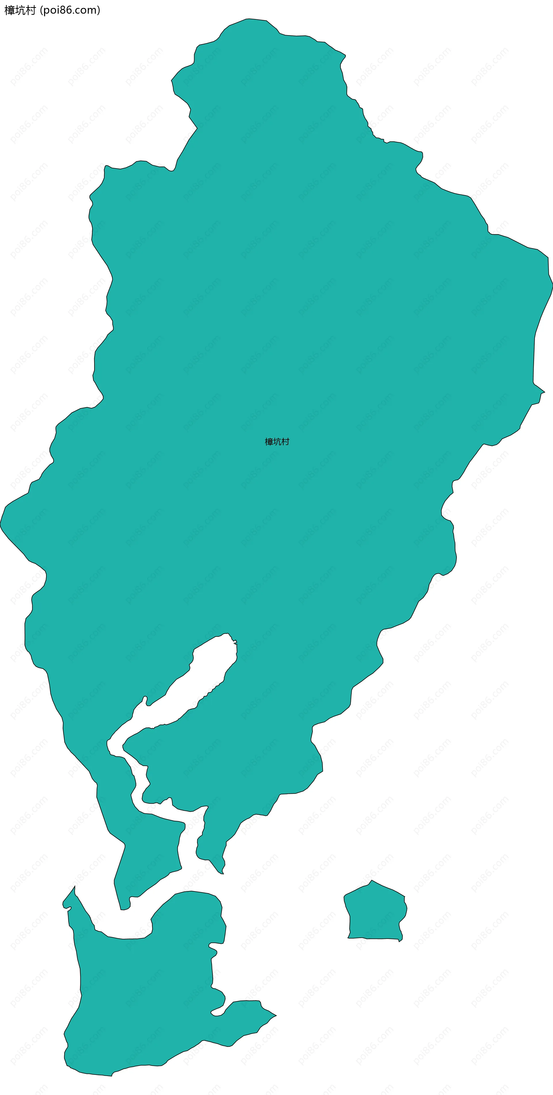 樟坑村边界地图