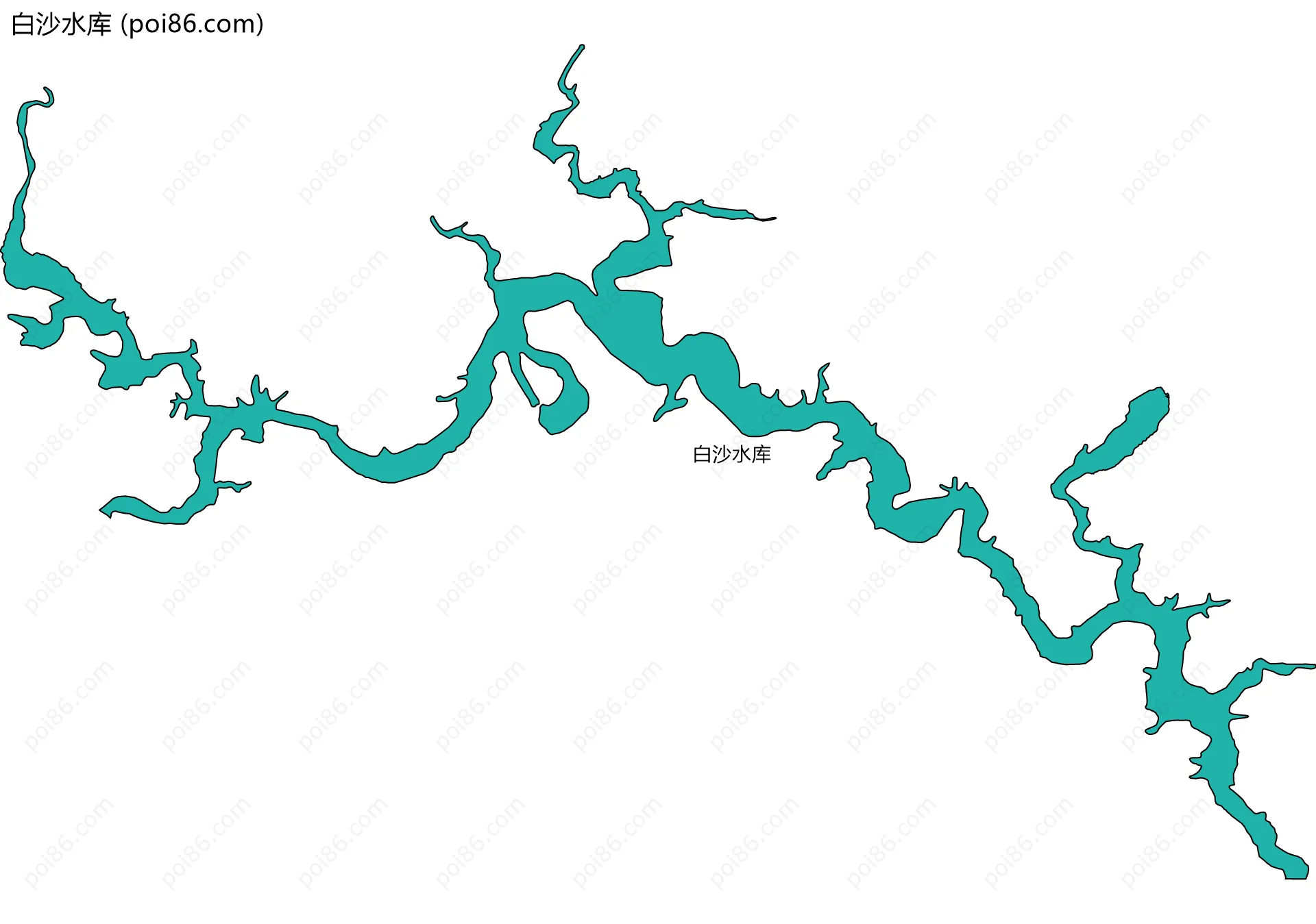 白沙水库边界地图