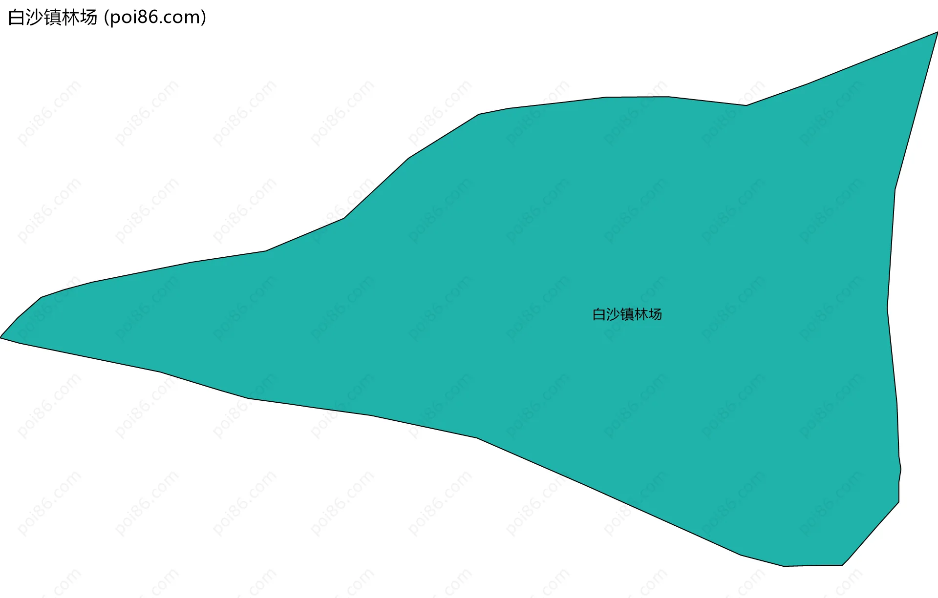 白沙镇林场边界地图
