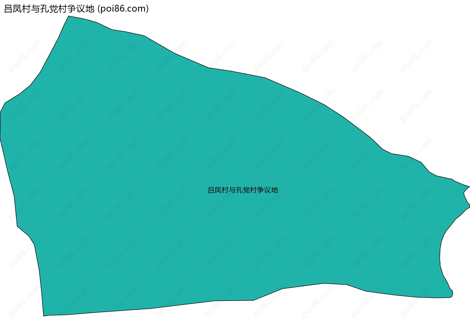 吕凤村与孔党村争议地边界地图