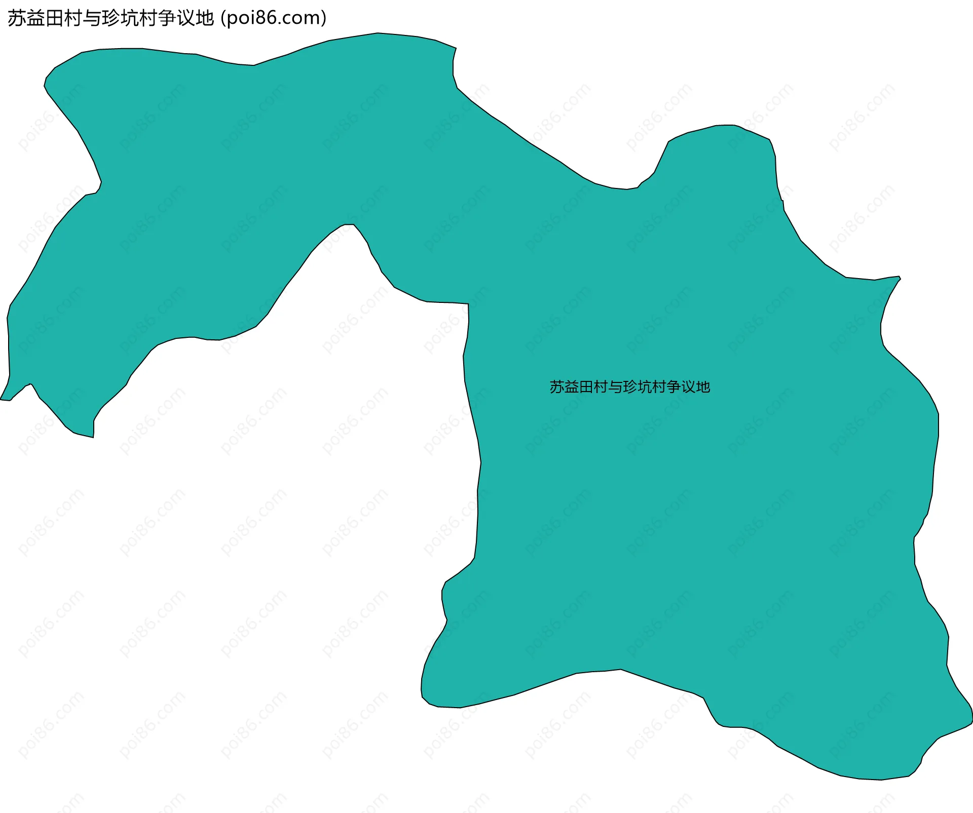苏益田村与珍坑村争议地边界地图