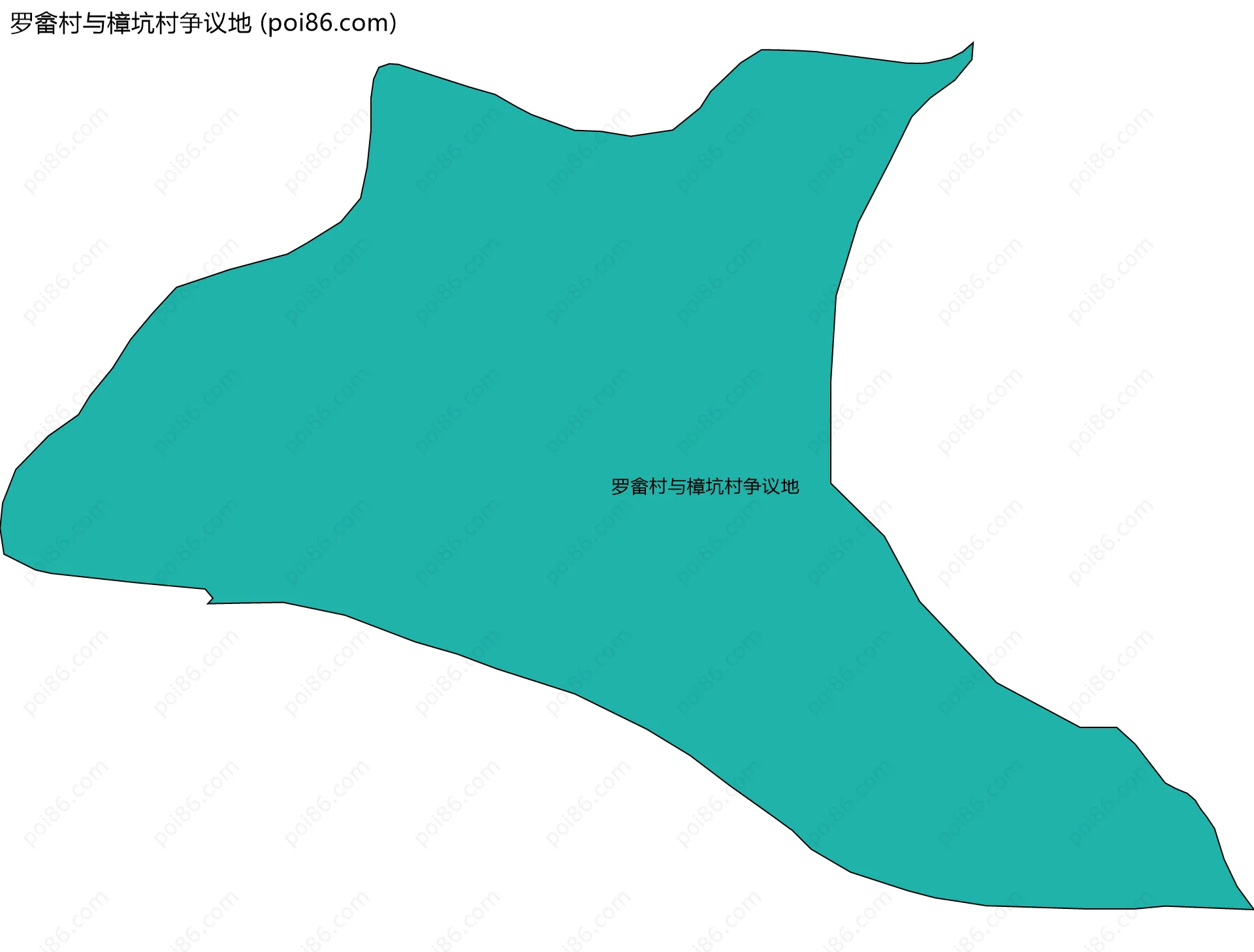 罗畲村与樟坑村争议地边界地图