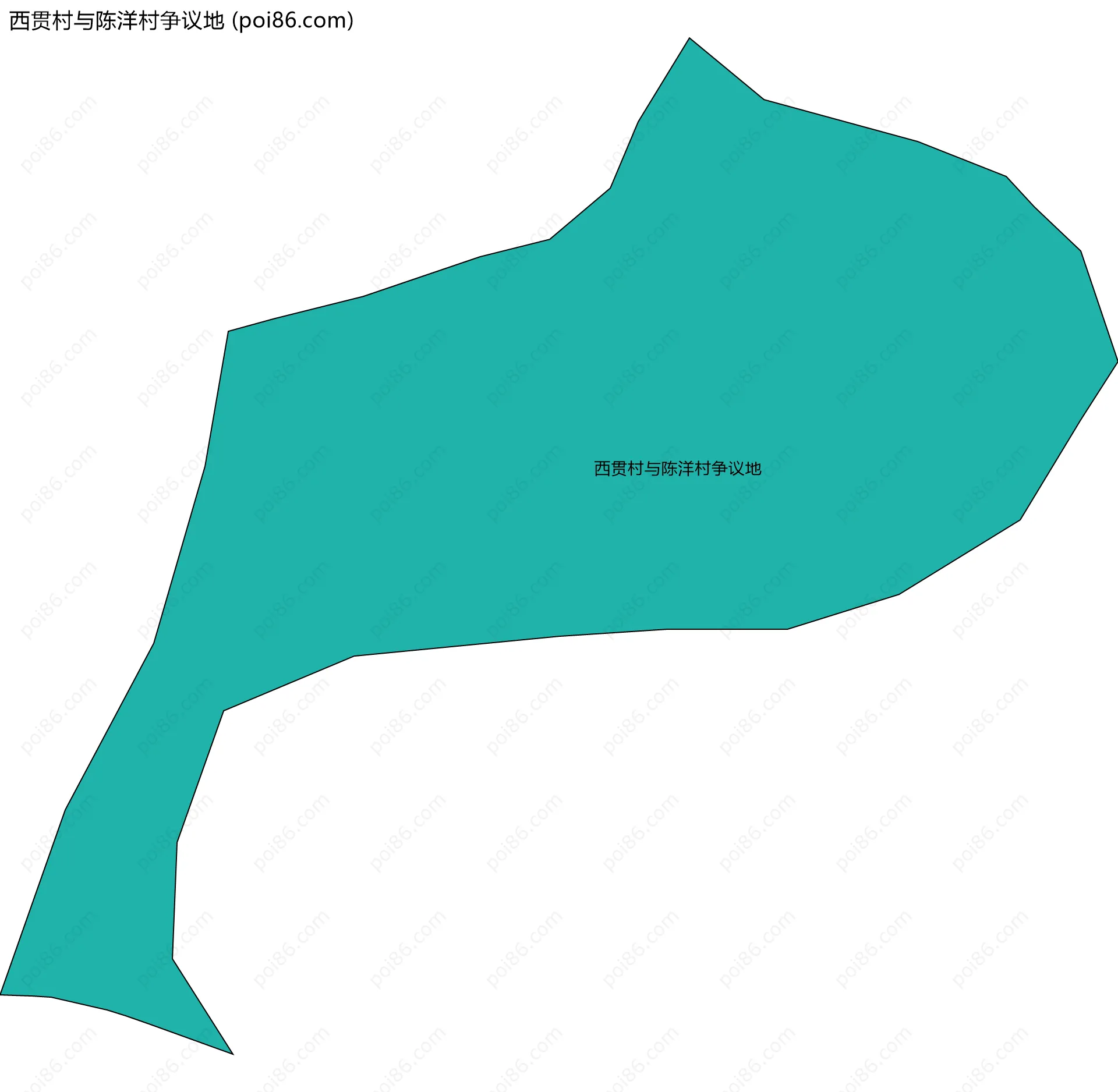 西贯村与陈洋村争议地边界地图