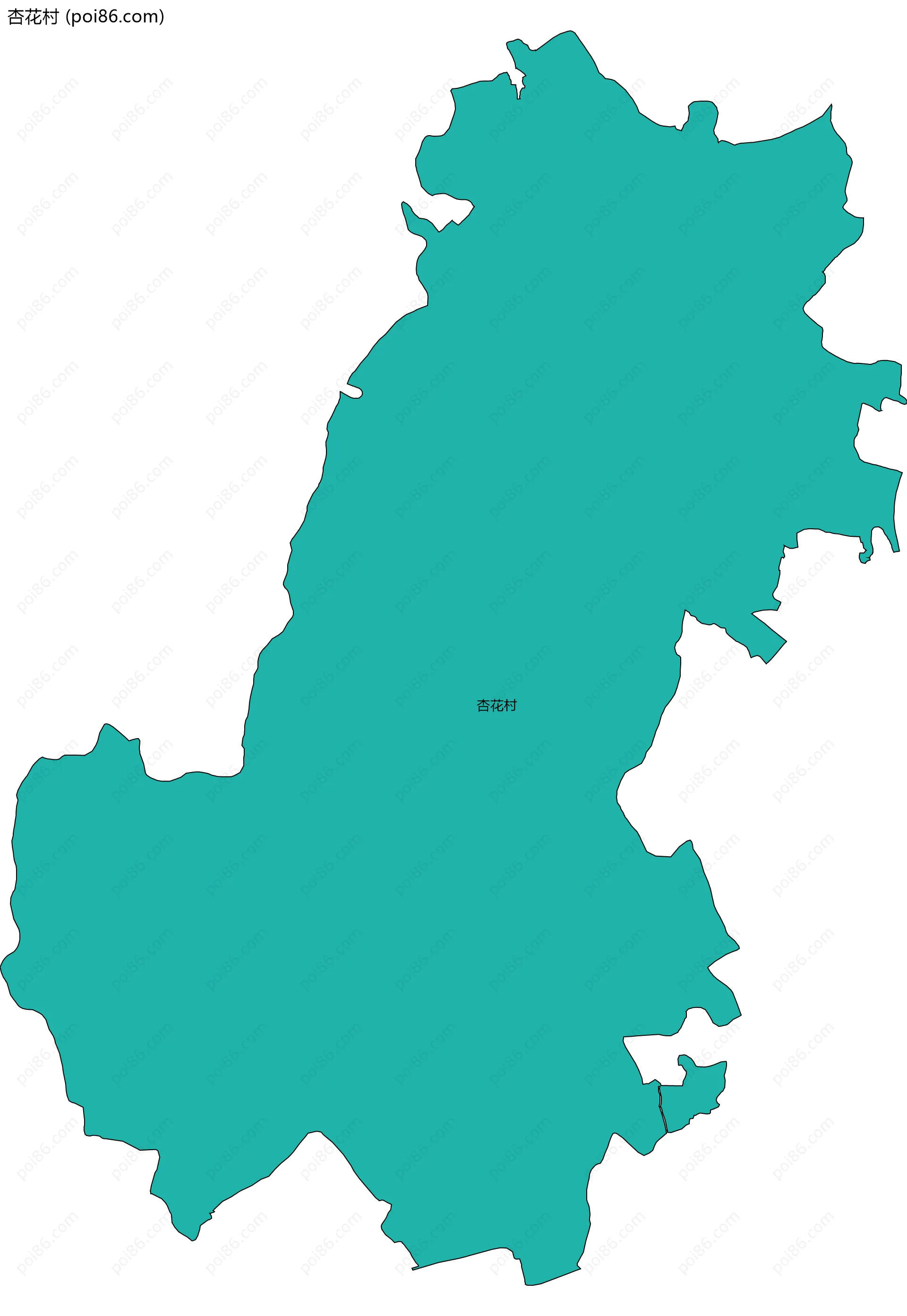 杏花村边界地图