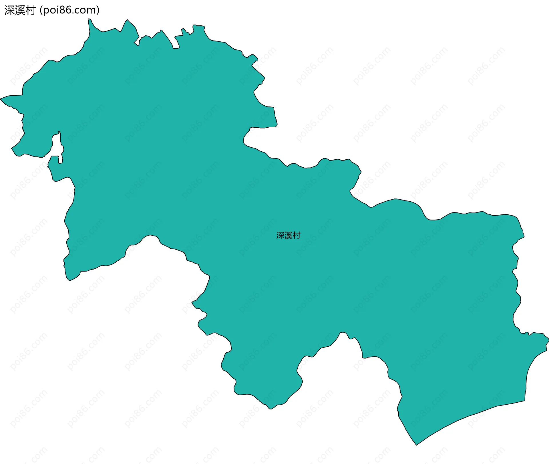 深溪村边界地图