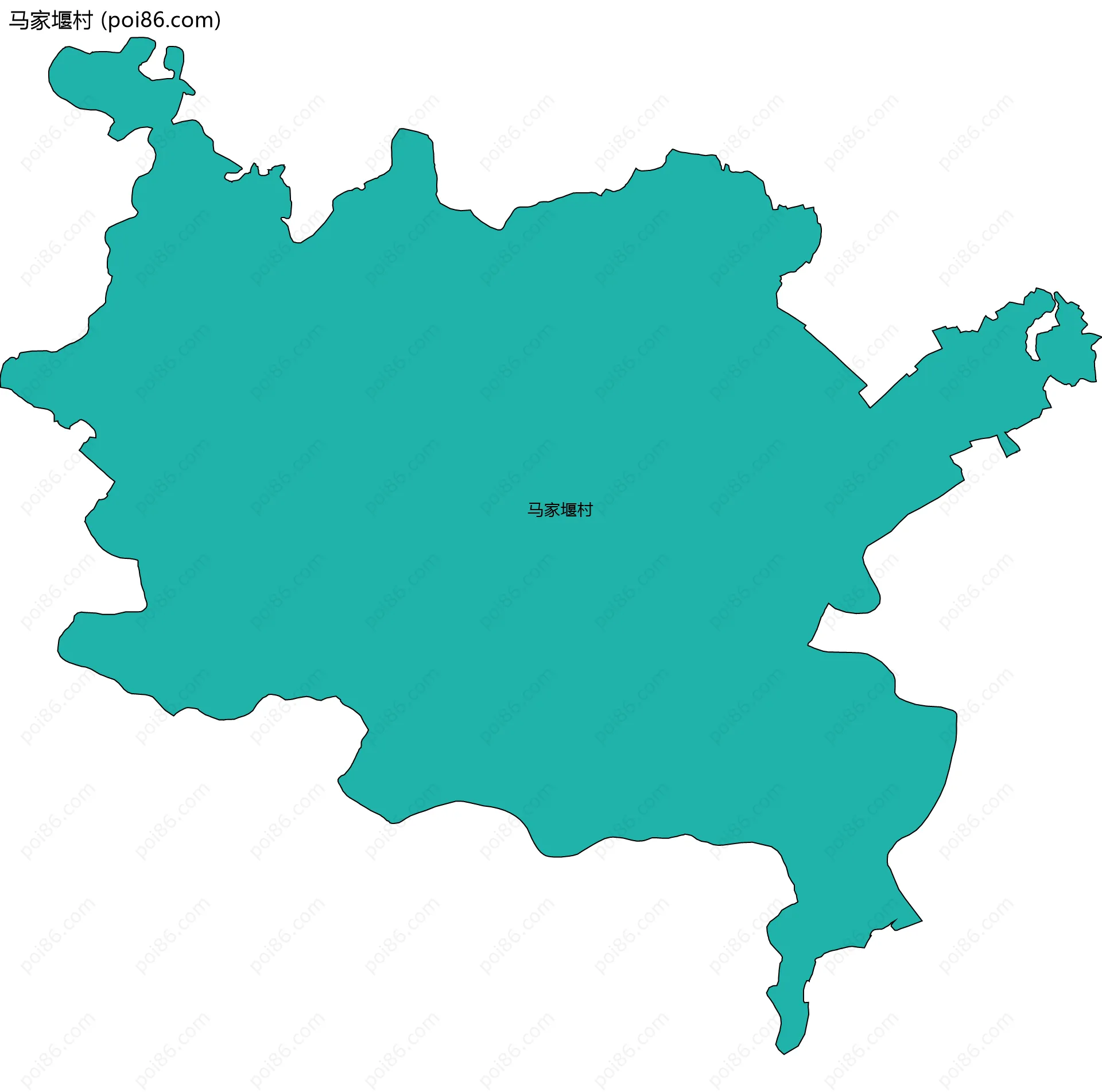 马家堰村边界地图