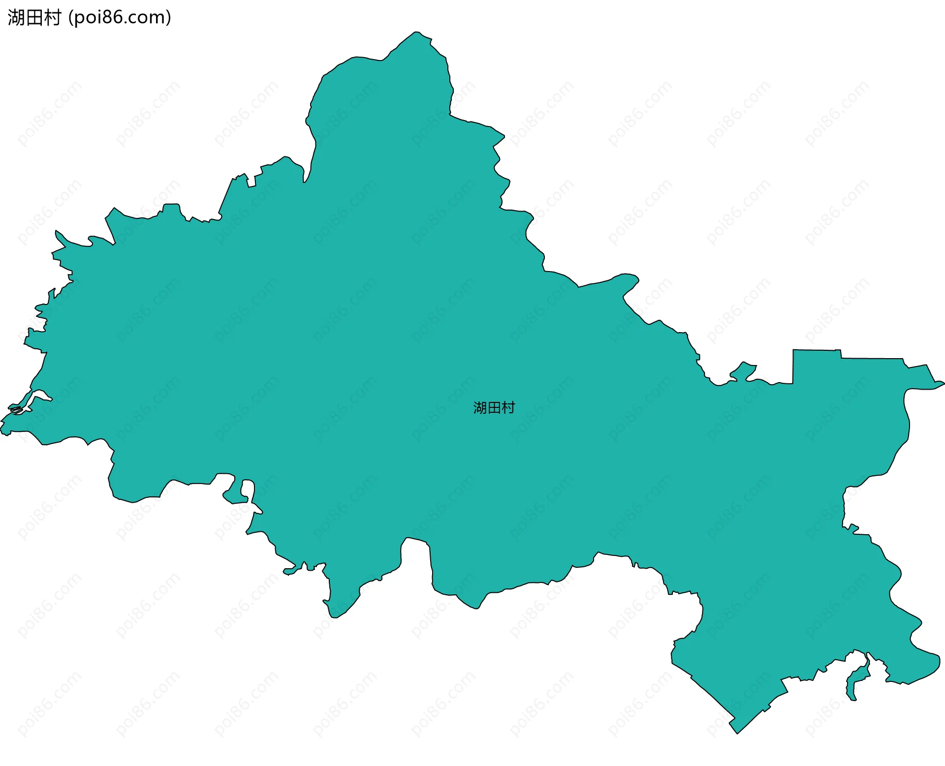 湖田村边界地图