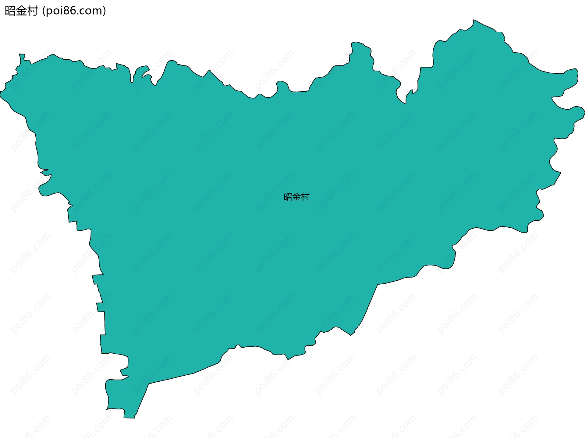 昭金村边界地图
