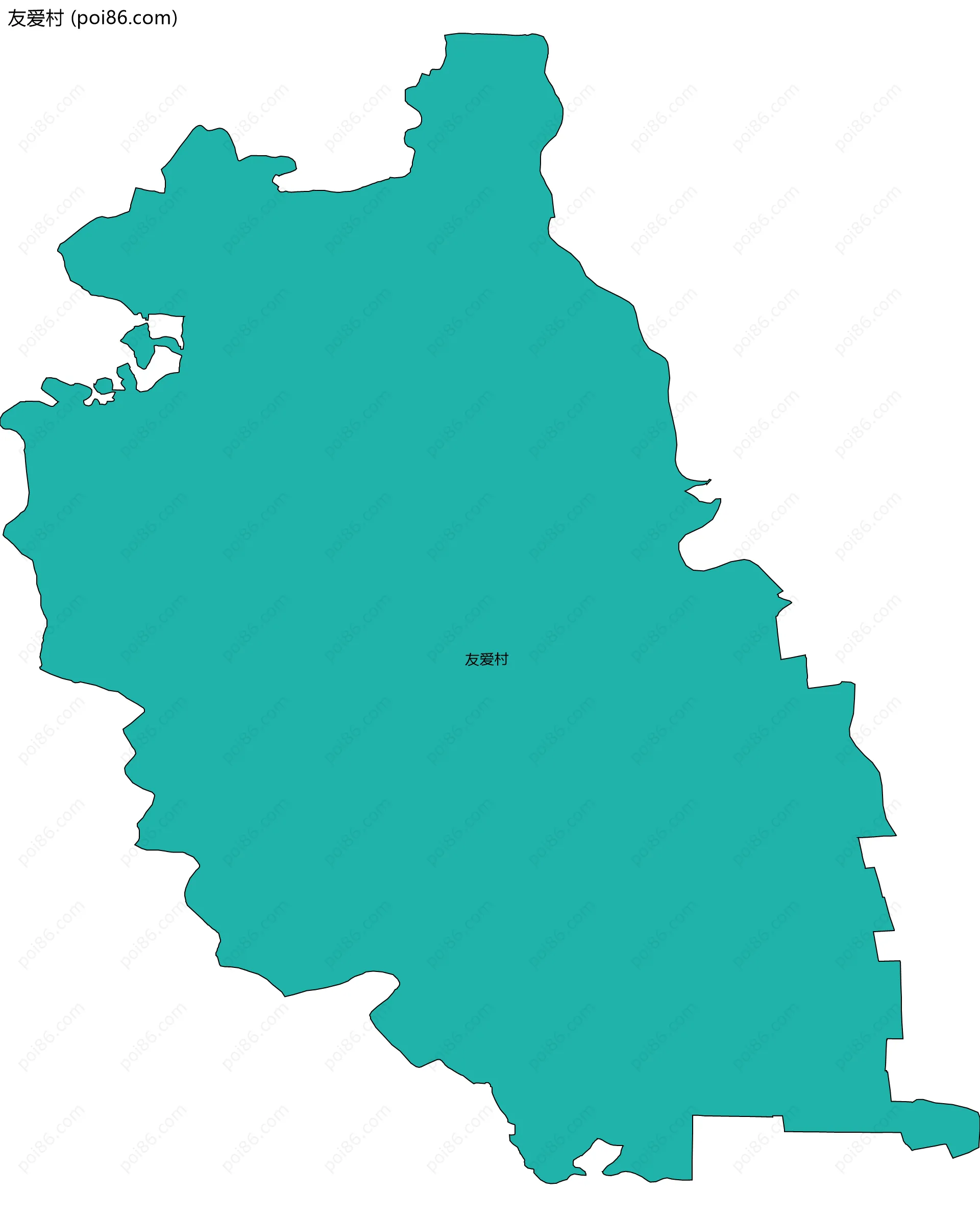 友爱村边界地图